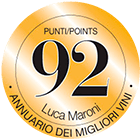 92 pontos Annuario dei Migliori Vini Italiani Luca Maroni