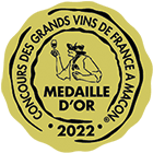 Medalha de ouro Concurso Grandes Vinhos da França Macon 2022