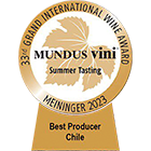 Melhor Produtor do Chile pela Mundus Vini 2023