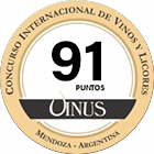 91 pontos Concurso Internacional de Vinos y Licores Vinus