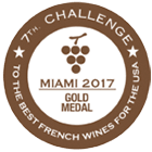 Medalha de Ouro Challenge to the Best French Wines for the USA
