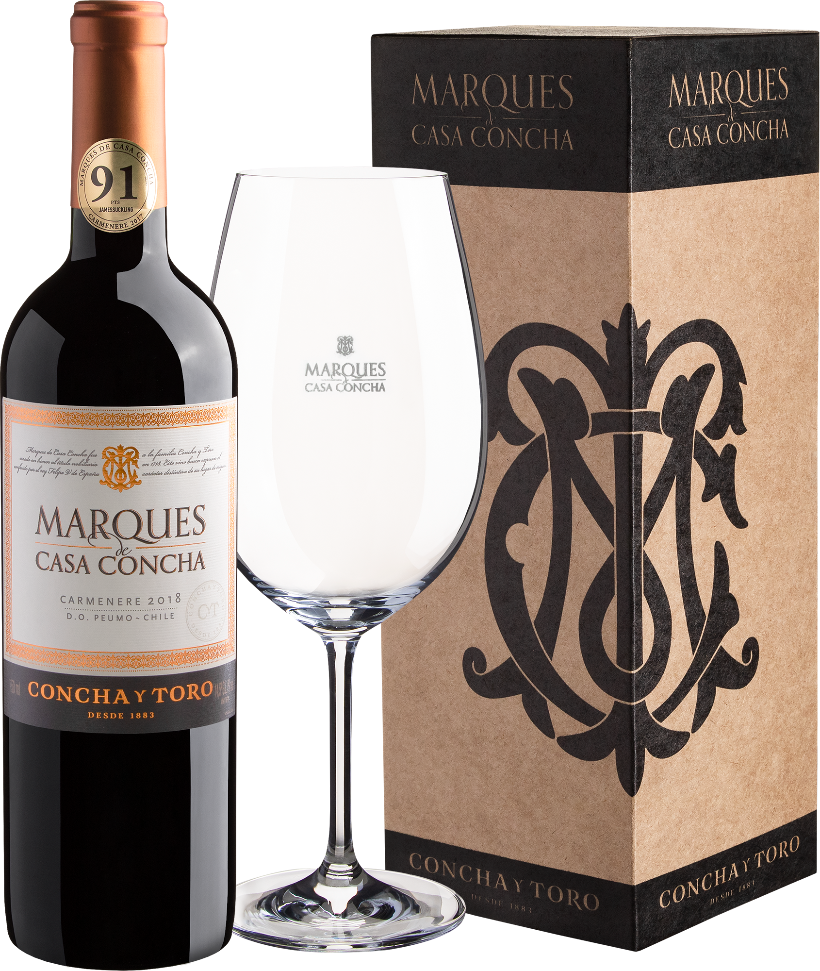 Concha y Toro Marques de Casa Concha Carménère 2018 + Taça