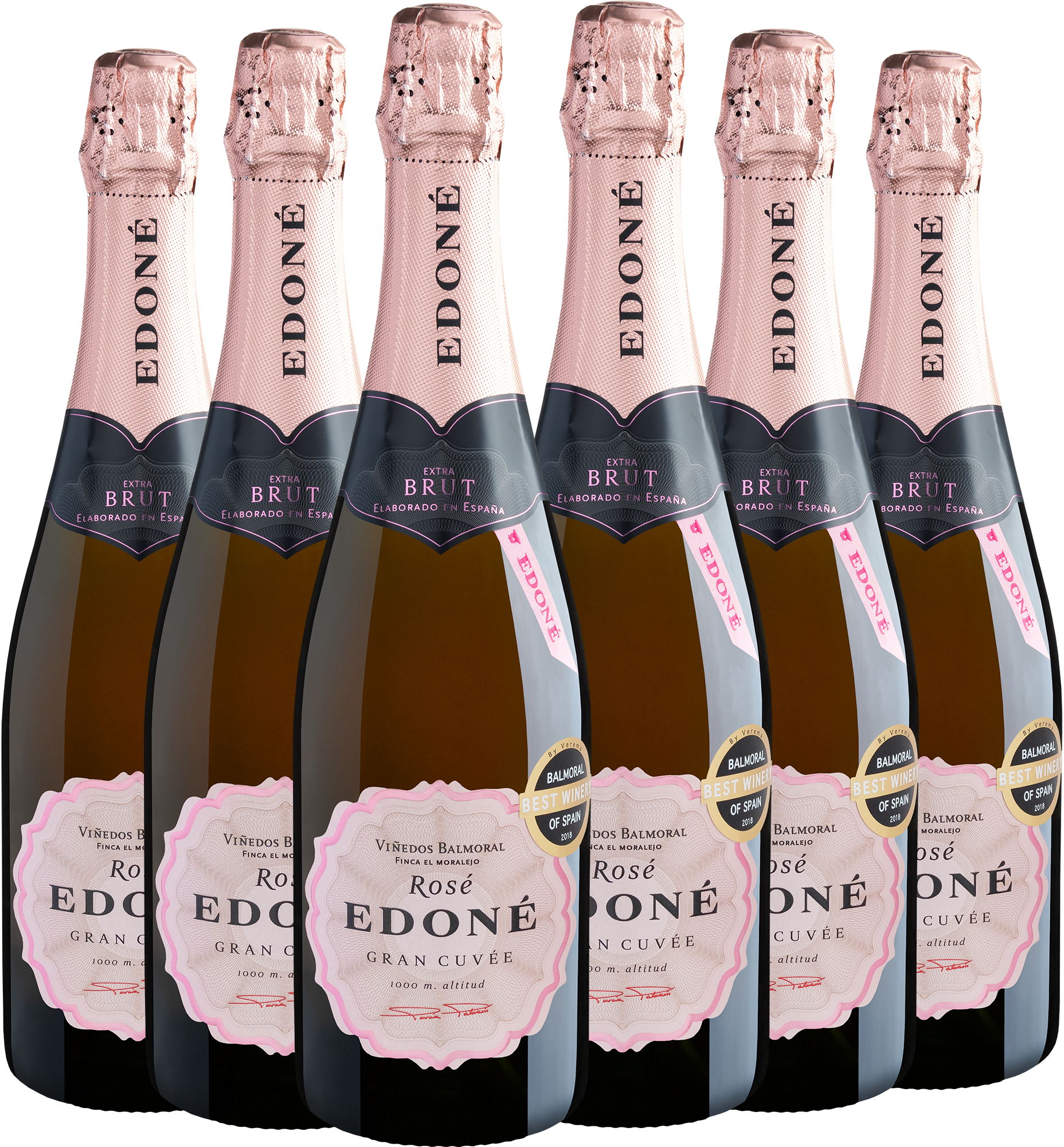 Kit com 6 Edoné Gran Cuvée Rosé Brut 2017