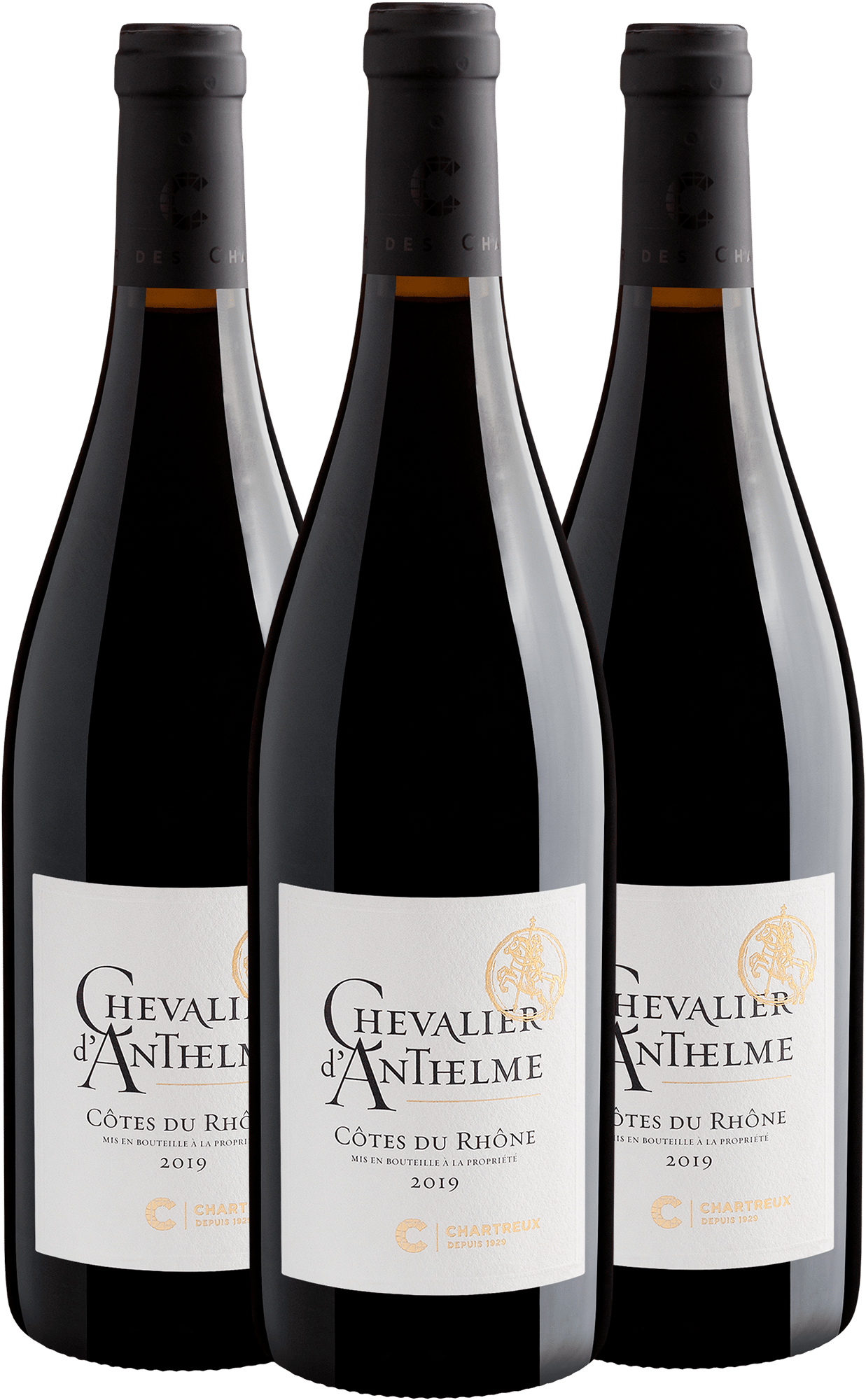 Kit 3 Chevalier d'Anthelme Côtes du Rhône AOP 2019 | R$79,90 por garrafa