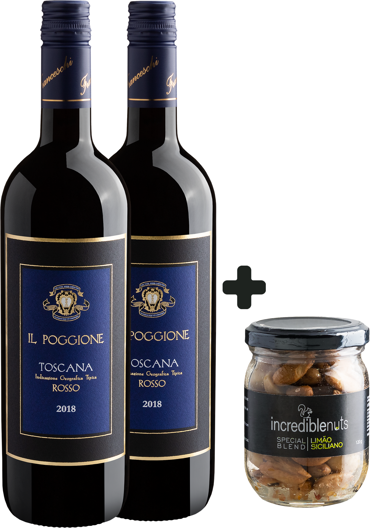 Kit Il Poggione Rosso Toscana + Mix de Castanhas