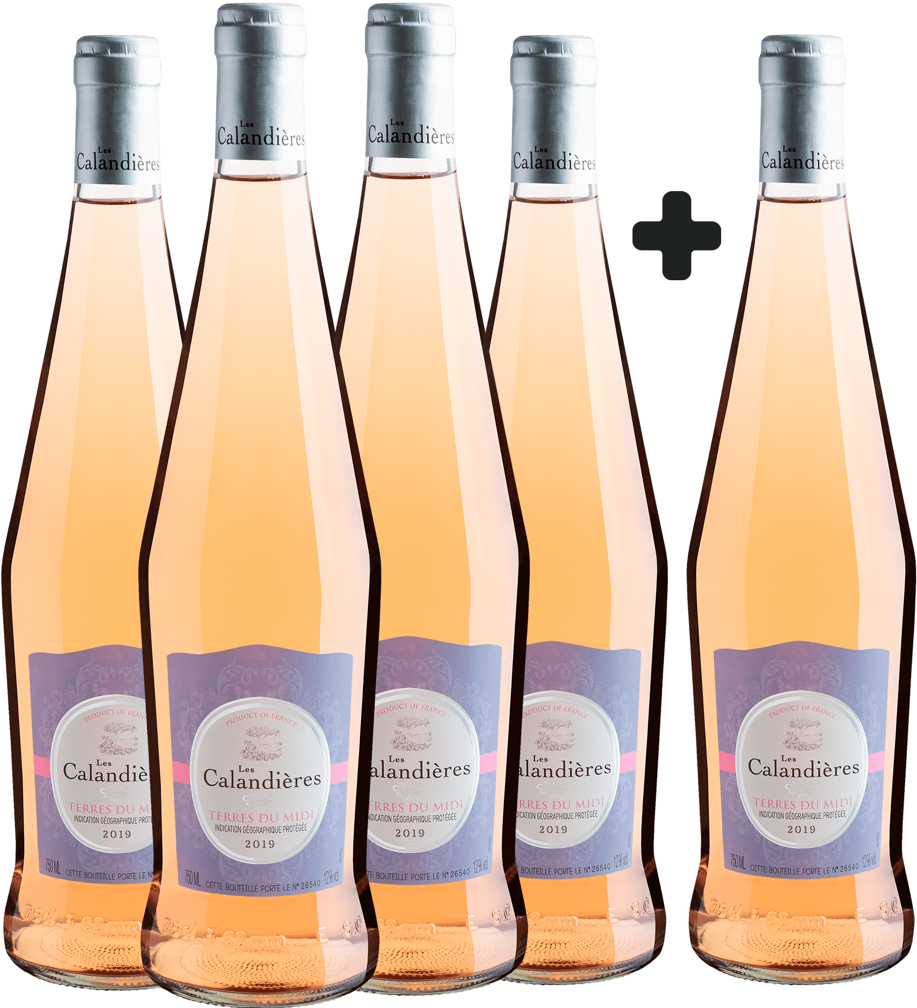 Leve 5 e Pague 4 Les Calandières Terres du Midi Rosado
