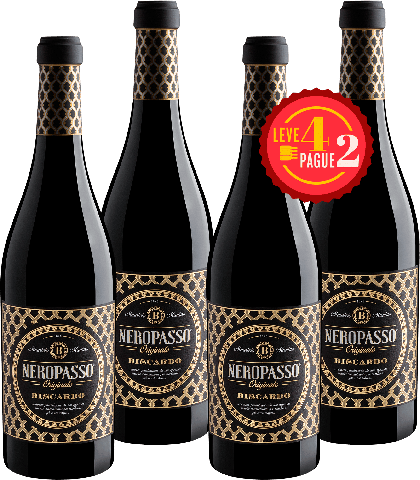Leve 4, Pague 2: Biscardo Neropasso Originale 2018