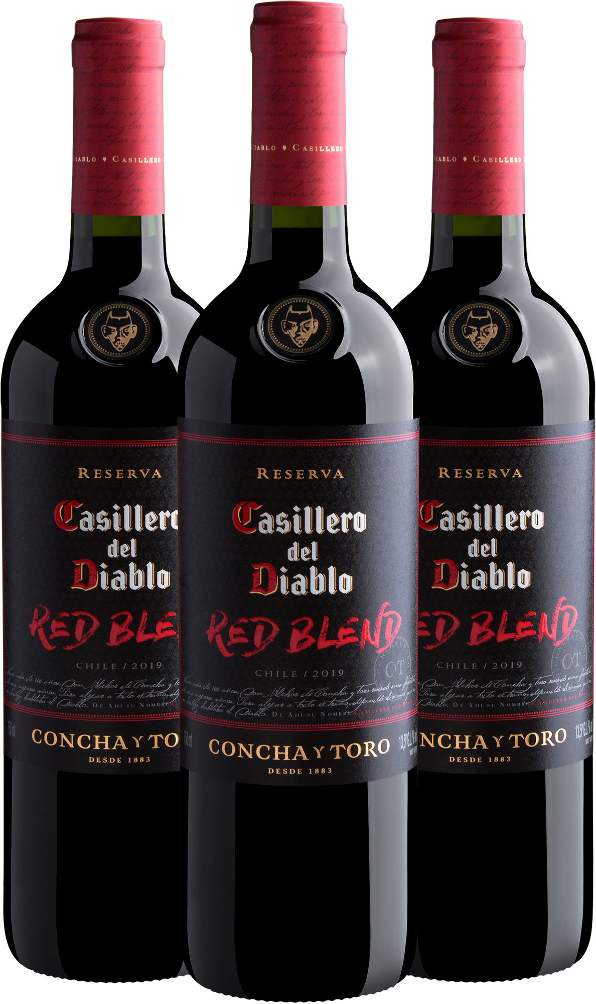 Kit 3 Casillero Del Diablo Red Blend 2019 | R$79,90 por garrafa