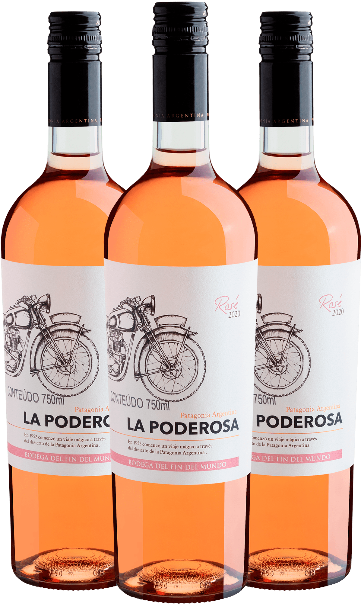 Kit 3 La Poderosa Rosé 2020 | R$ 59,90 por garrafa