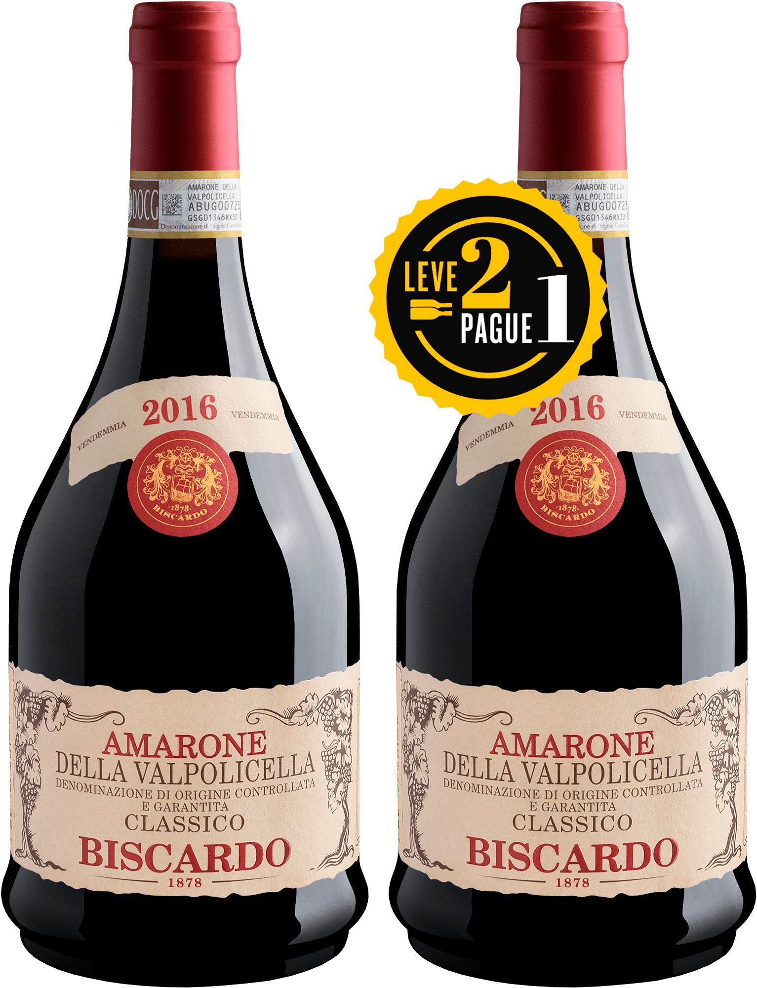 Kit Loucuras do Gênio #26: Leve 2 e Pague 1 Biscardo Amarone della Valpolicella