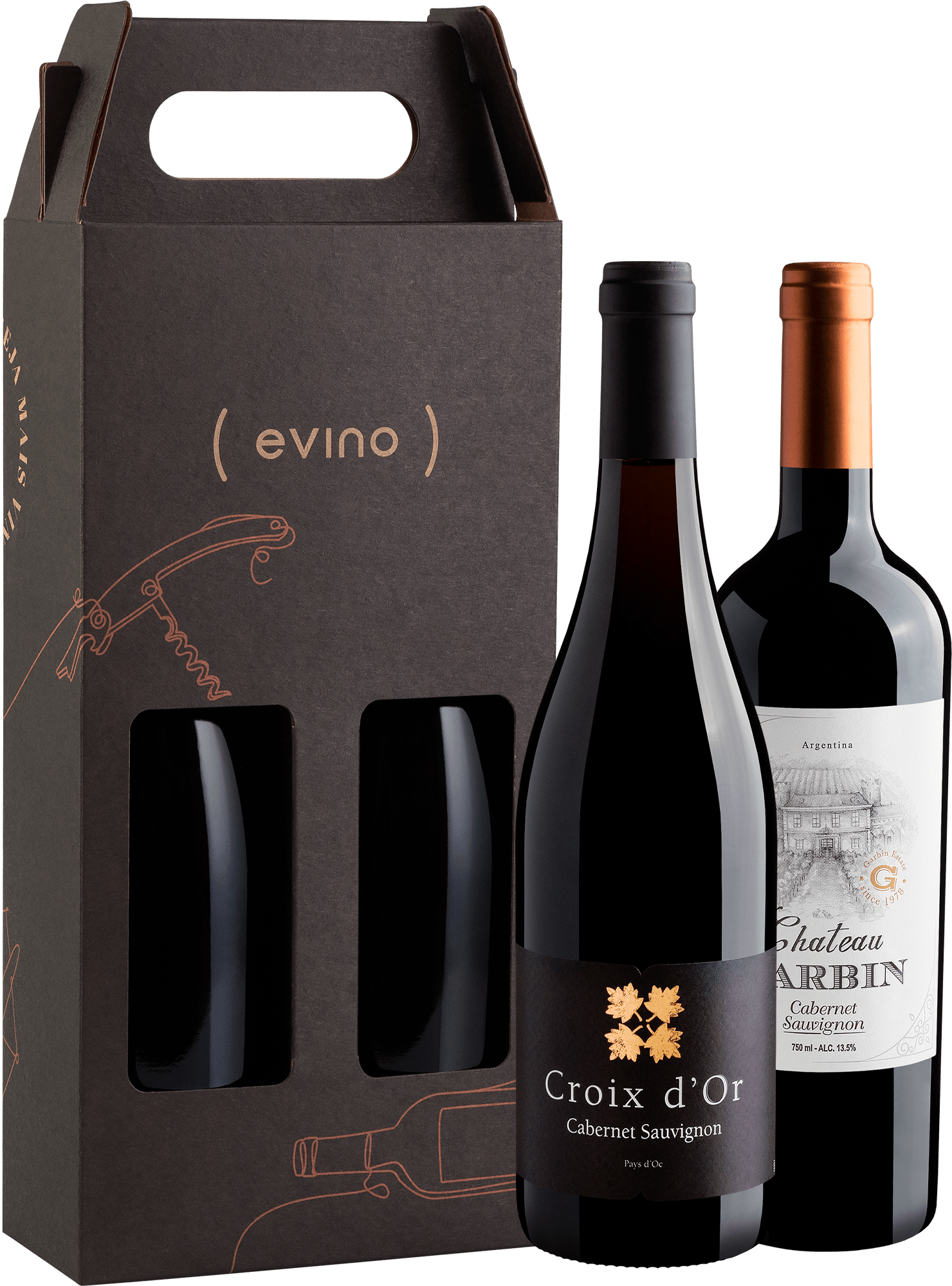 Kit Cabernet Sauvignon na Caixa de Presente