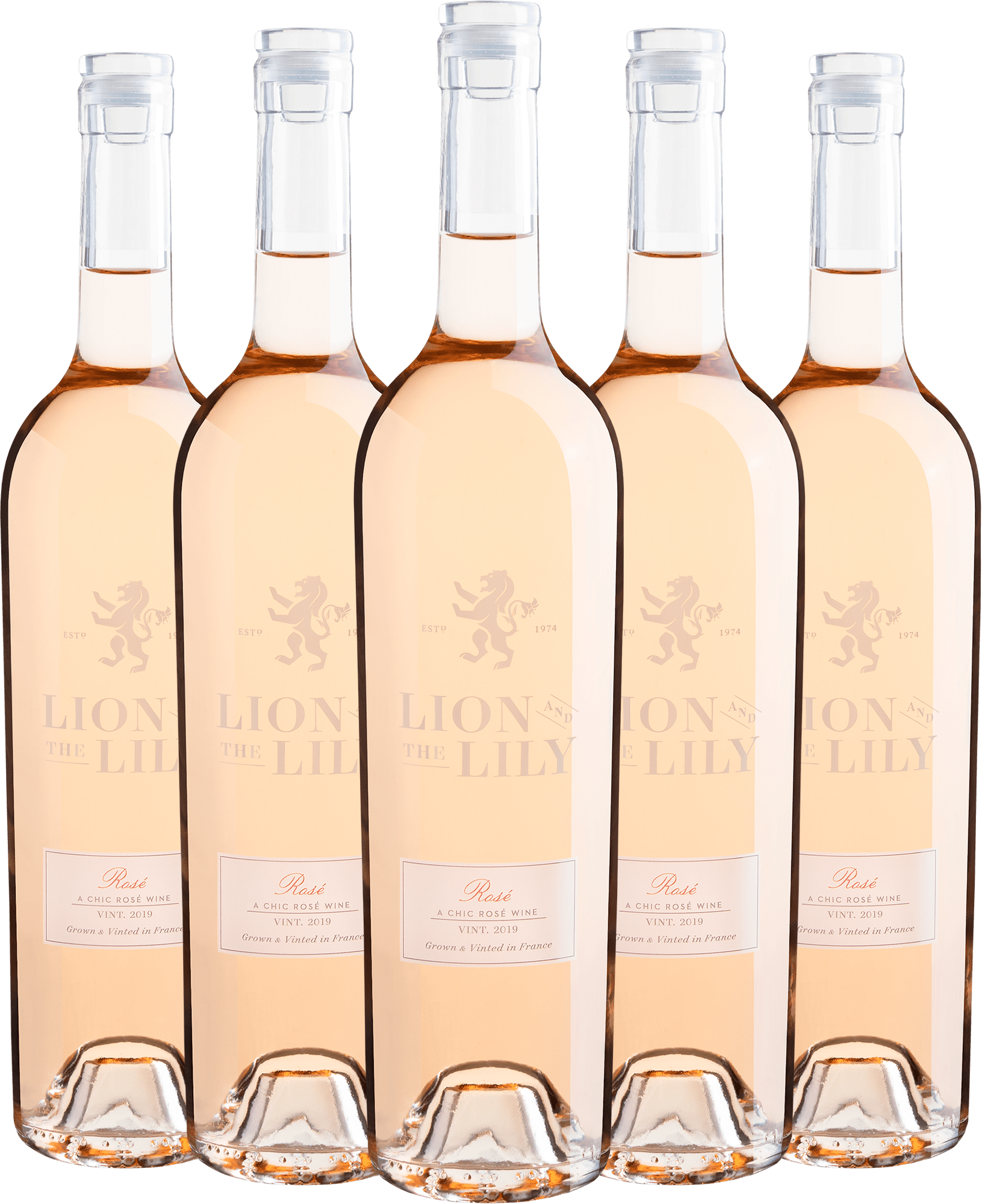 Kit 5 Lion and the Lily Rosé Bordeaux 2019 | R$ 44,90 por garrafa