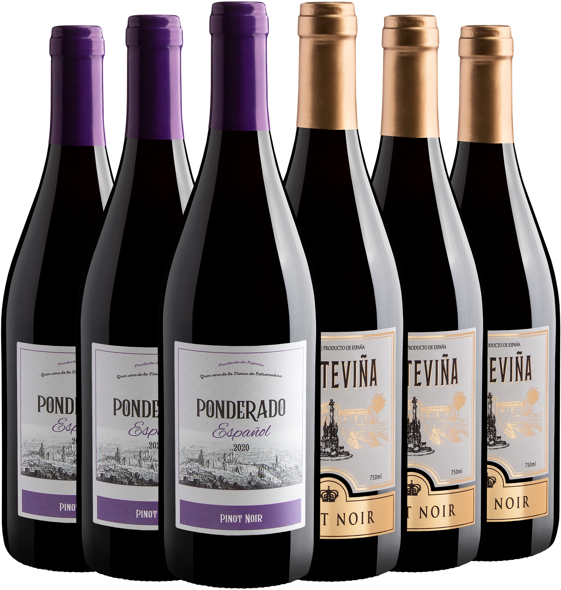 Kit Pinot Noir | 3 Ponderado + 3 Fuenteviña