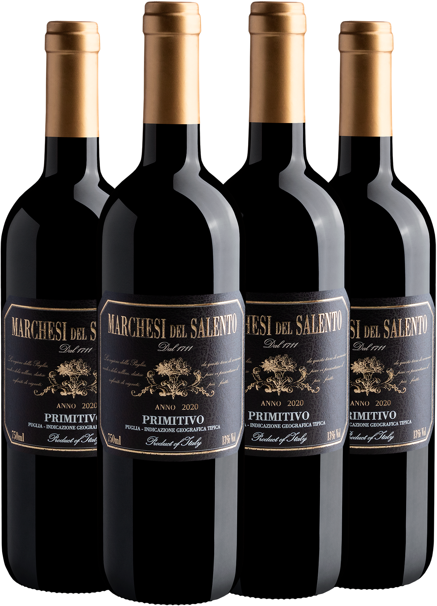 Kit 4 Marchesi del Salento Primitivo Puglia