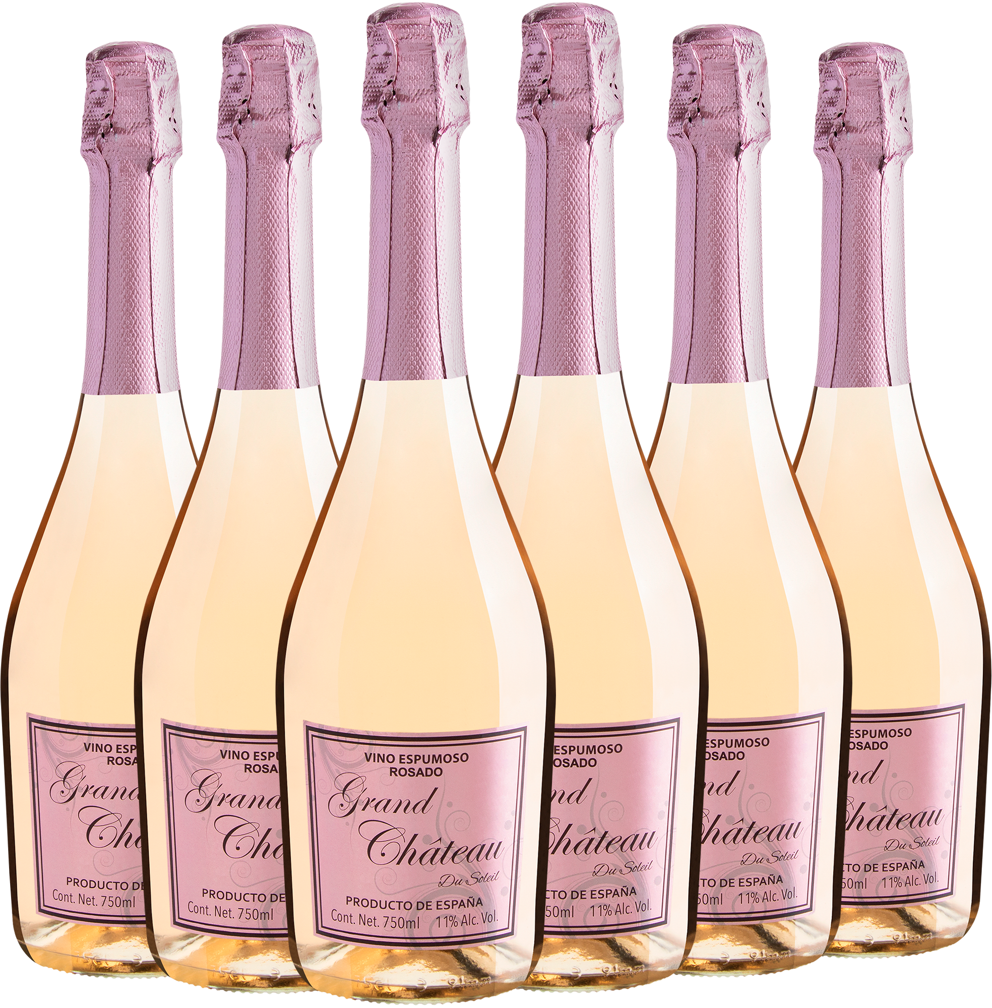 Kit 6 Grand Château du Soleil Vino Espumoso Rosado Brut por R$34,90 cada