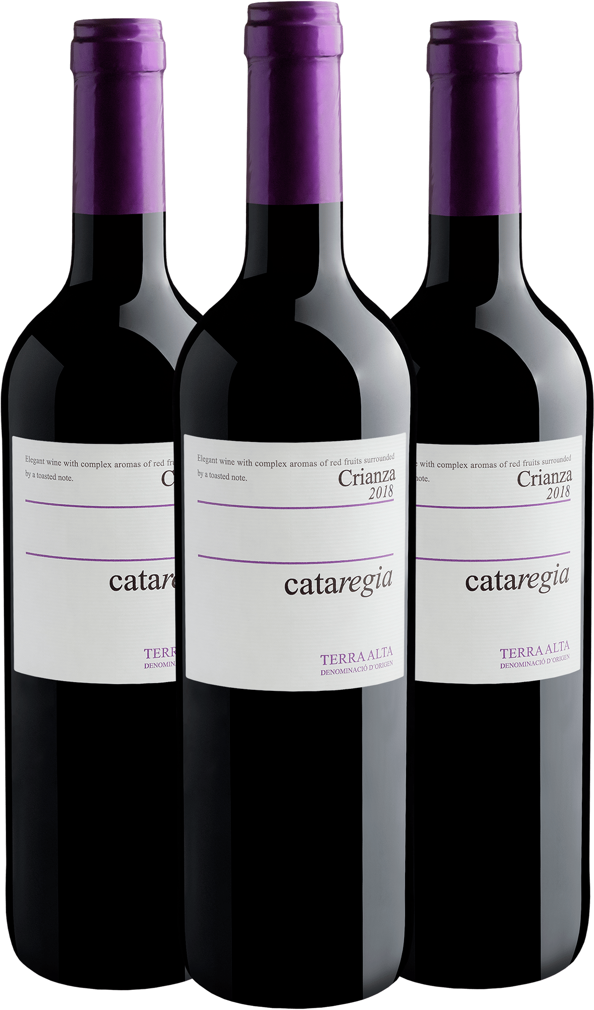 Kit 3 CataRegia Crianza Terra Alta D.O. por R$39,90 cada garrafa