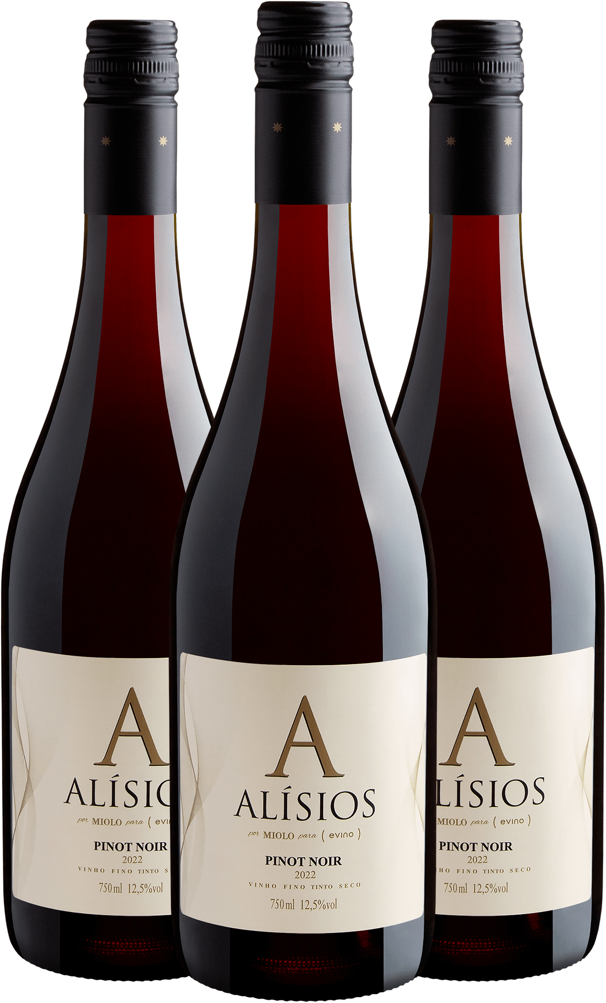 Kit 3 Alísios Pinot Noir por R$54,90 cada garrafa