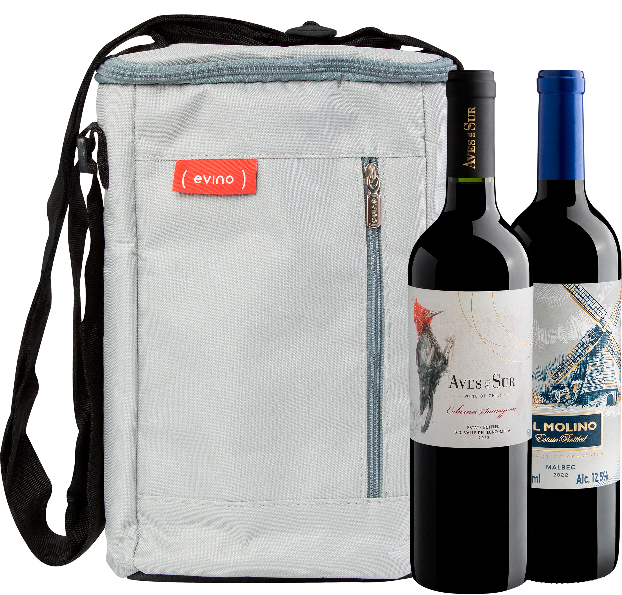 Kit 2 Vinhos Tintos + Bolsa Térmica Exclusiva