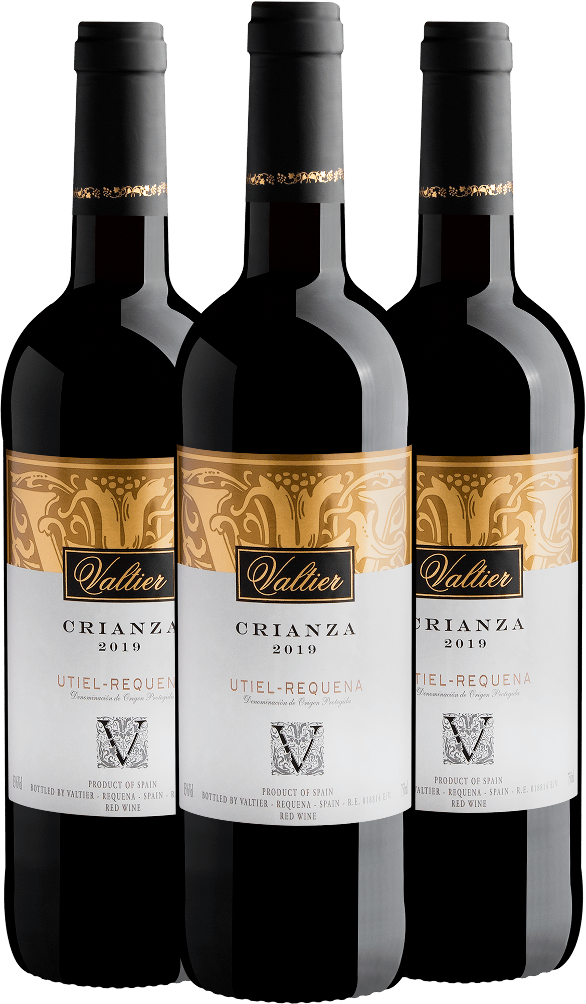 Kit 3 Valtier Crianza por R$44,90 cada garrafa