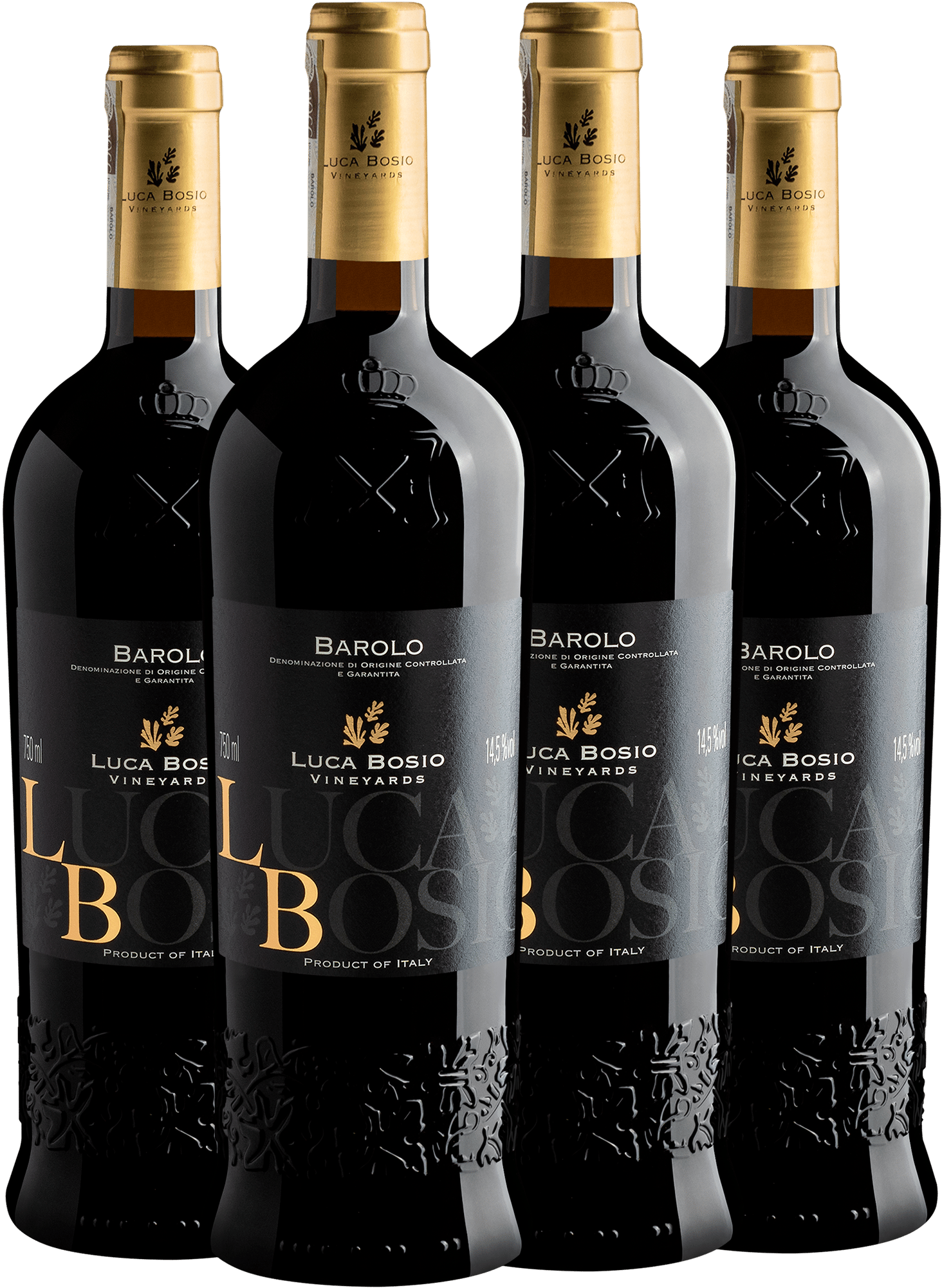 Kit 4 Luca Bosio Vineyards Barolo DOCG por R$189,90 cada garrafa