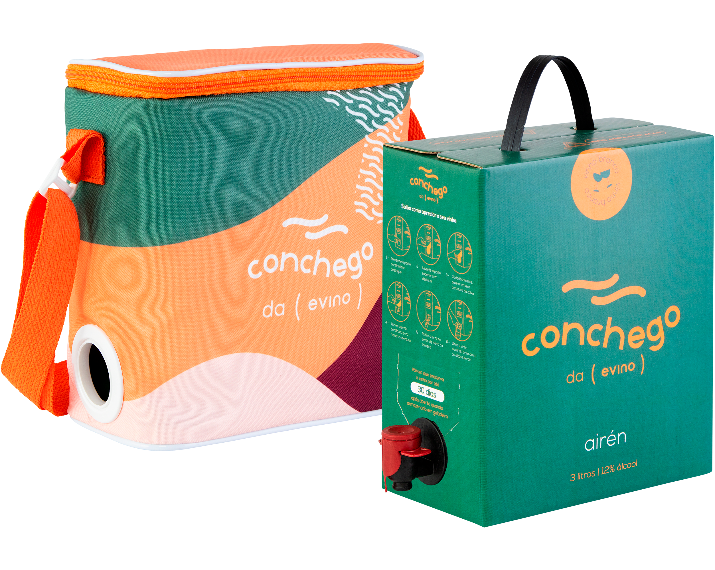 Kit Conchego Airén Bag in Box 3L | Vinho na Caixa + Bolsa Exclusiva