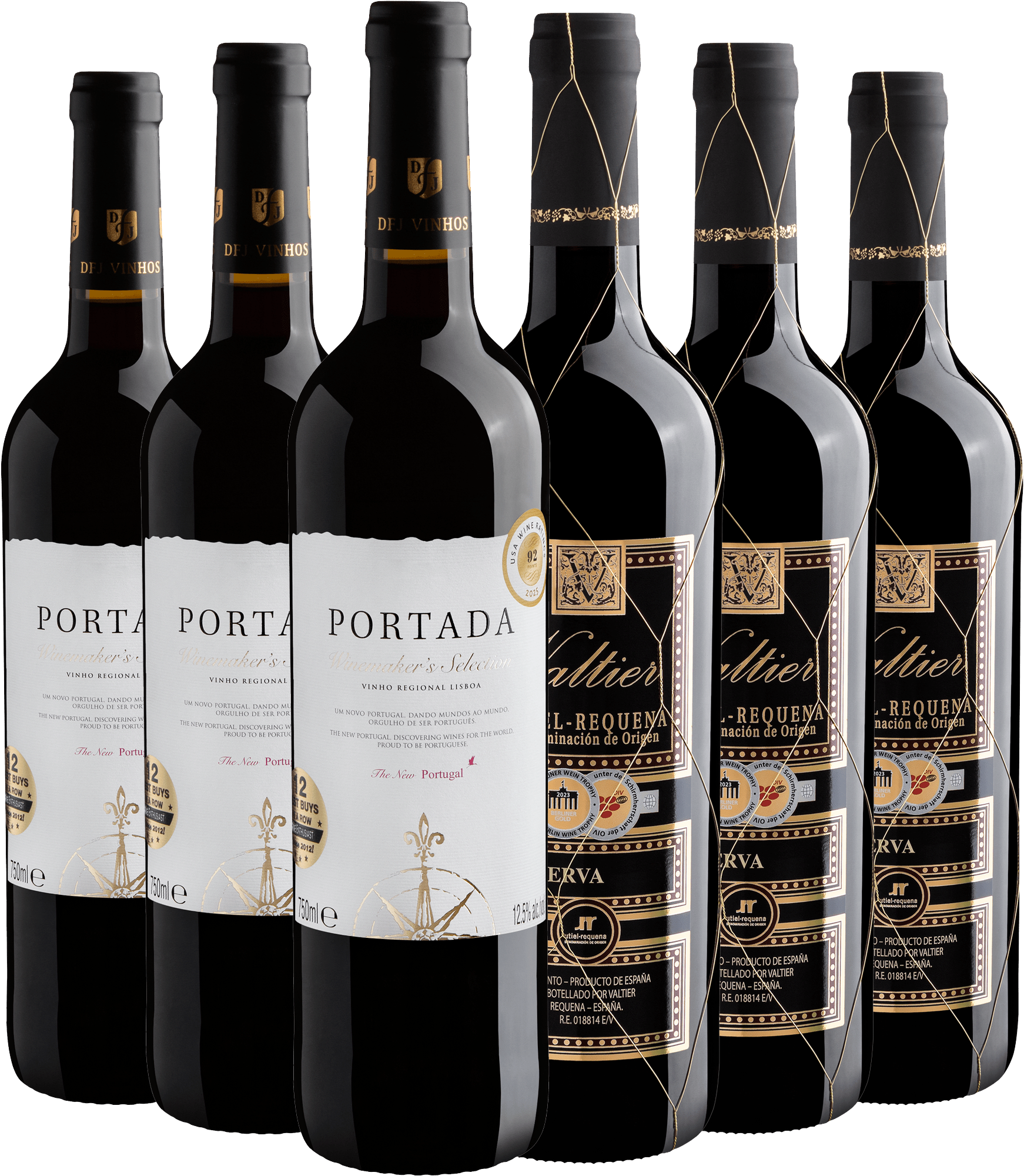 Kit 3 Portada Winemaker's + 3 Valtier Reserva Utiel-Requena