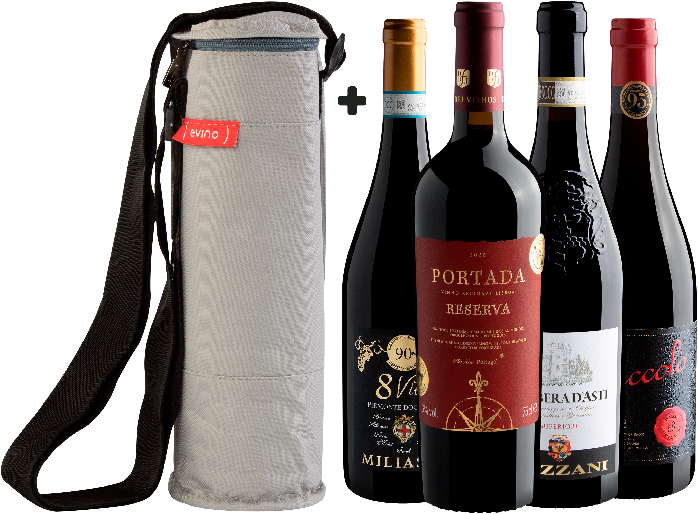 Kit Vinhos 90+ Pontos + Bolsa Exclusiva + Frete Grátis*
