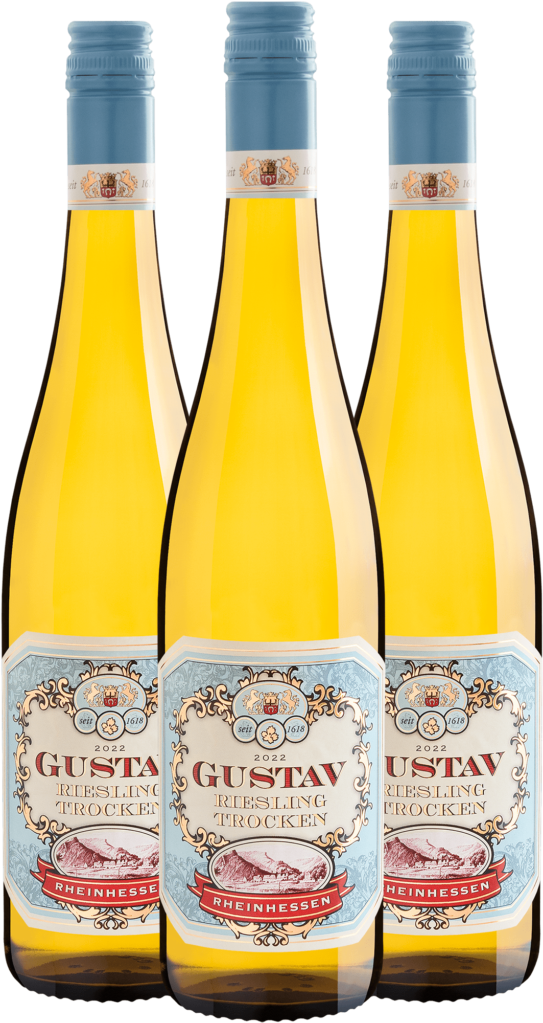 Kit 3 Gustav Riesling Trocken Rheinhessen por R$54,90 cada garrafa