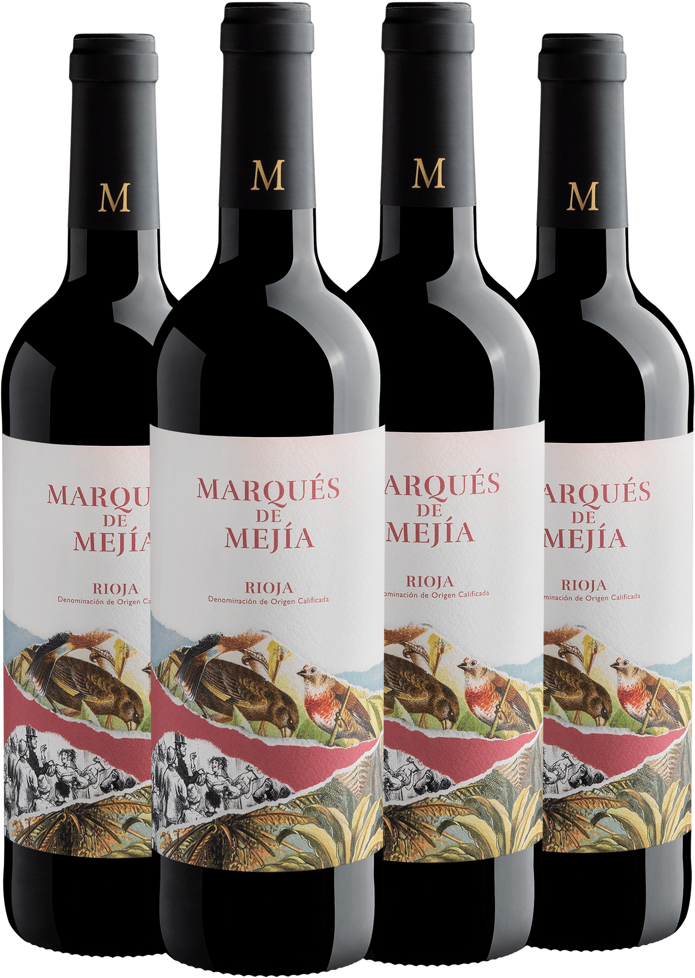 Kit 4 Marques de Mejía Rioja DOC por R$44,90 cada garrafa