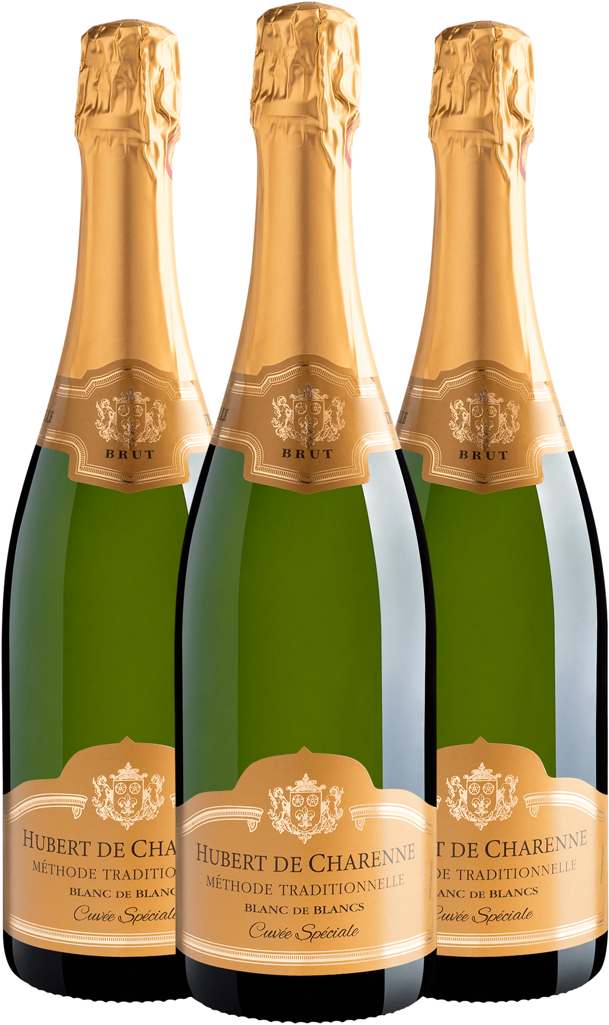 Kit 3 Hubert de Charenne Methode Traditionnelle por R$79,90 cada garrafa