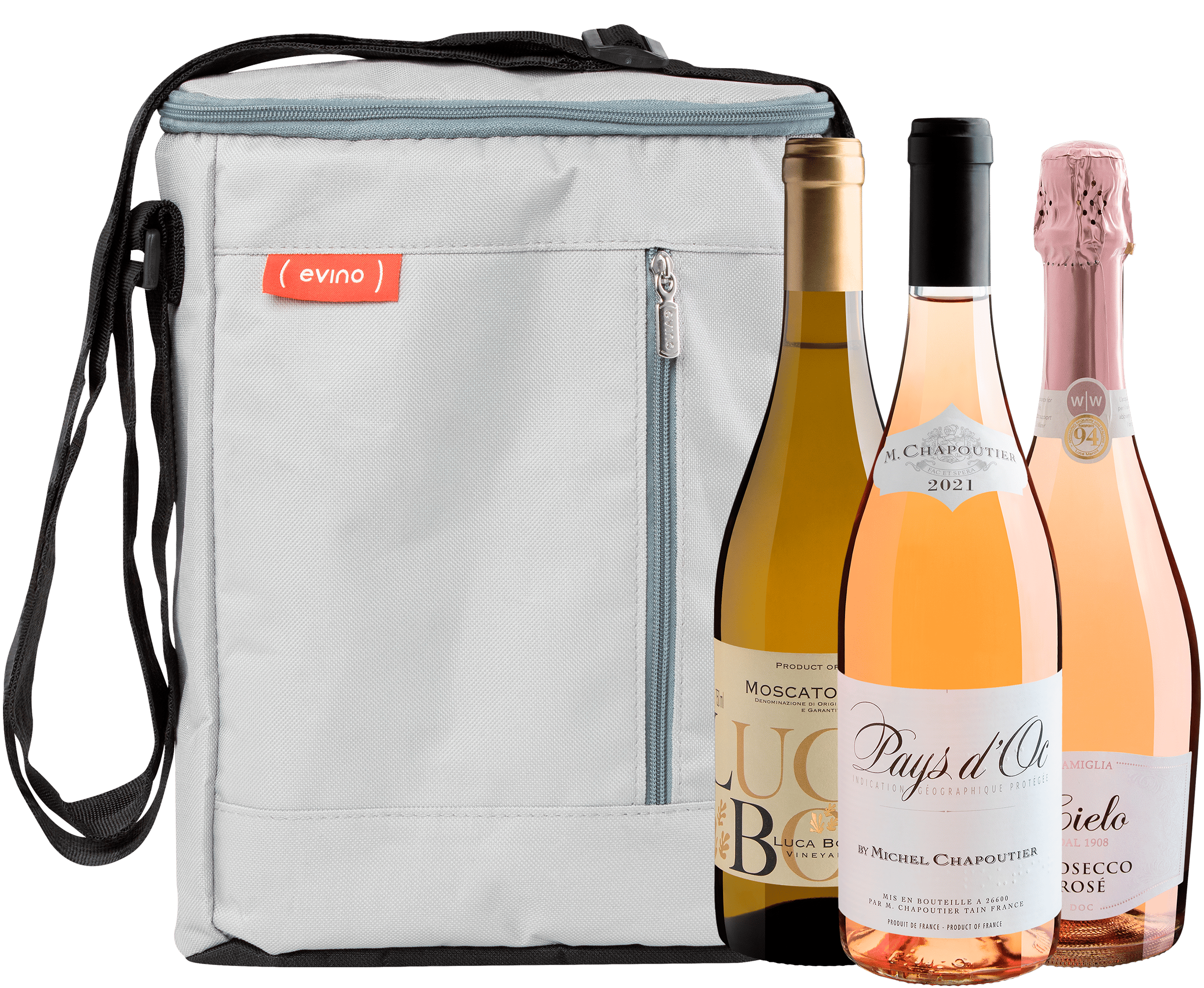Kit 3 Vinhos Refrescantes Premium + Bolsa Térmica Exclusiva