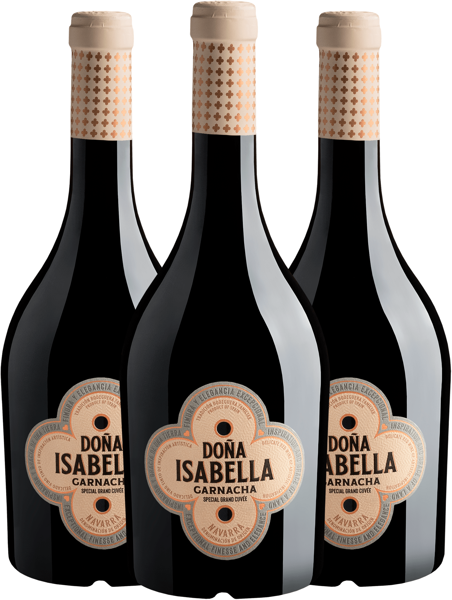 Kit 3 Doña Isabella Garnacha Special Grand Cuvée Navarra D.O. por R$89,90 cada garrafa
