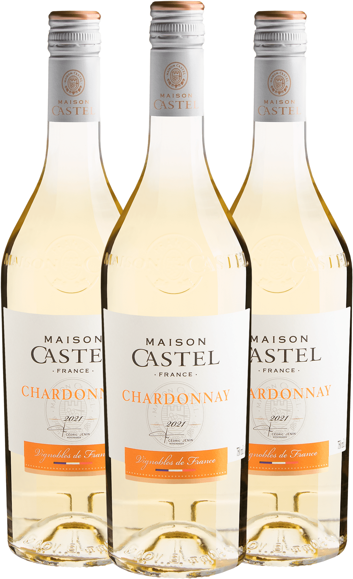 Kit 3 Maison Castel Chardonnay Blanc Pays d'Oc por R$56,44 cada garrafa