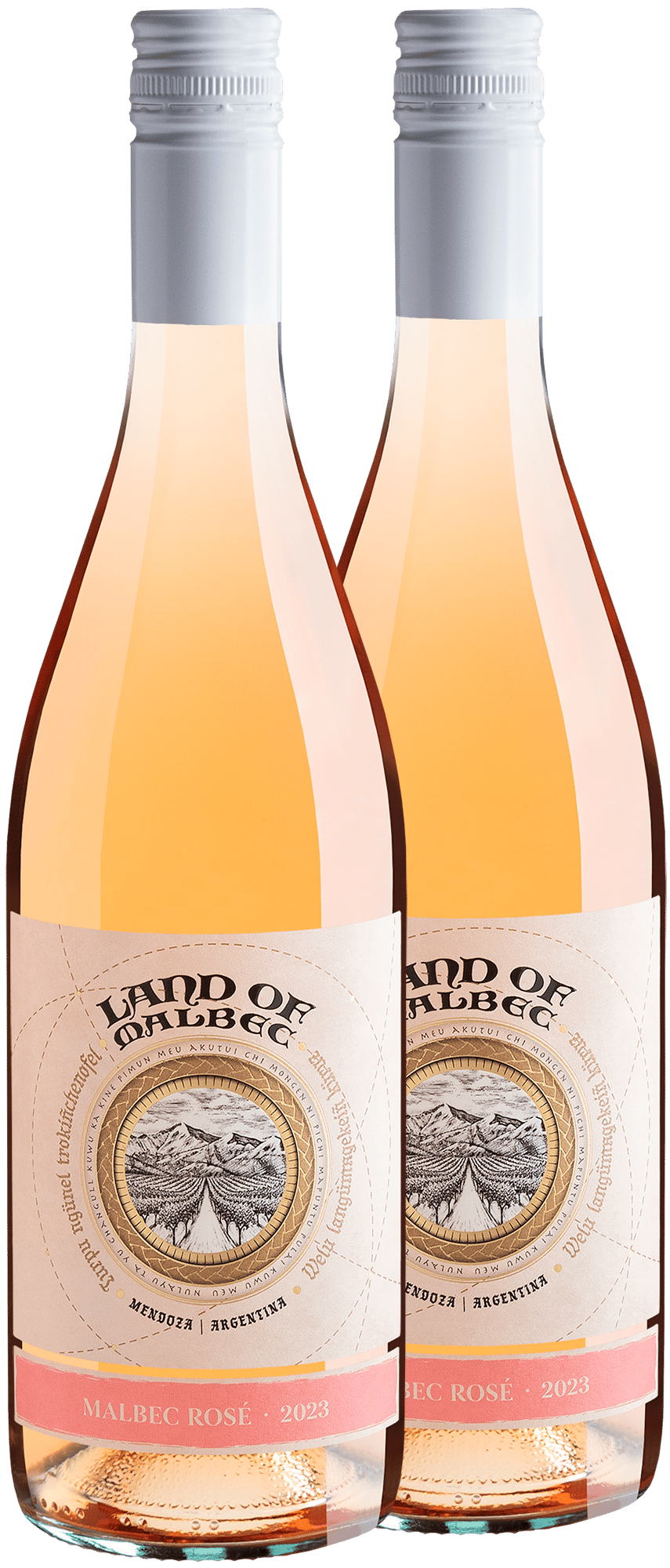 Kit 2 Land of Malbec Malbec Rosé por R$79,90 cada garrafa