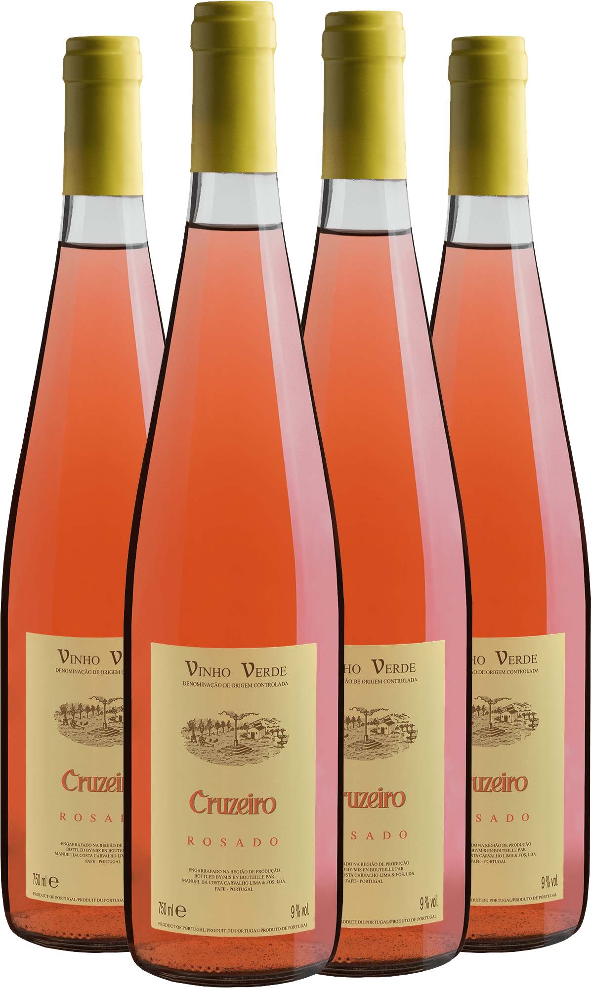 Kit 4 Cruzeiro Rosado Vinho Verde DOC por R$44,90 cada garrafa