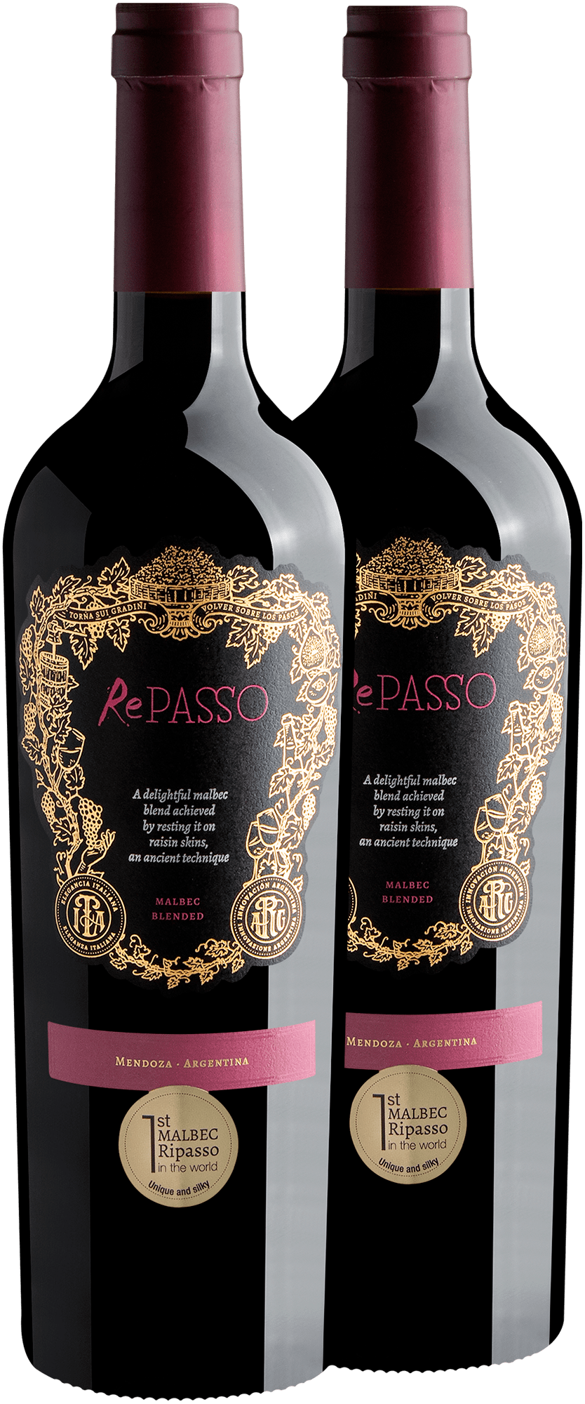 Kit 2 Repasso Malbec por R$99,90 cada garrafa
