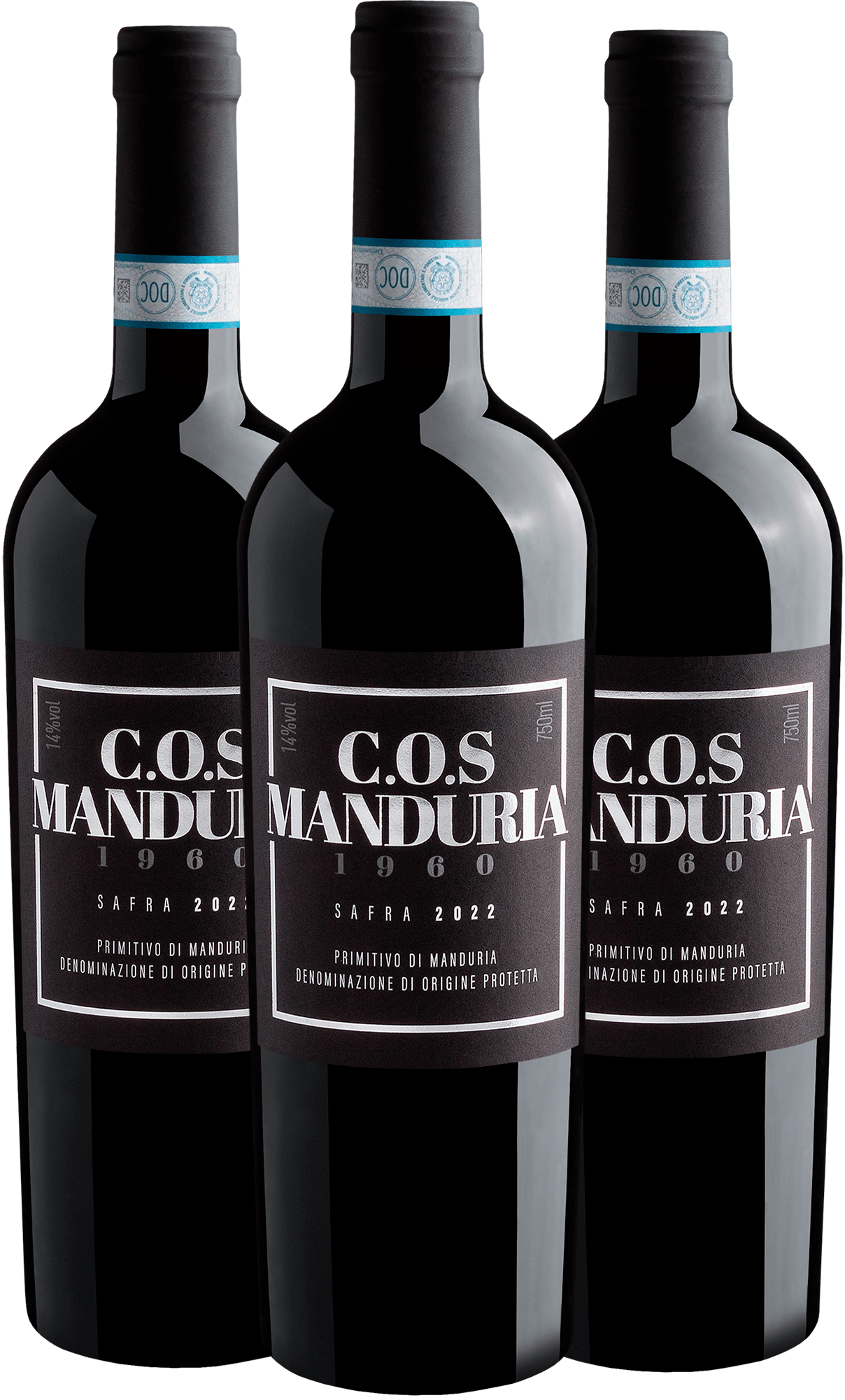 Kit 3 C.O.S 1960 Primitivo di Manduria DOP por R$79,90 cada garrafa