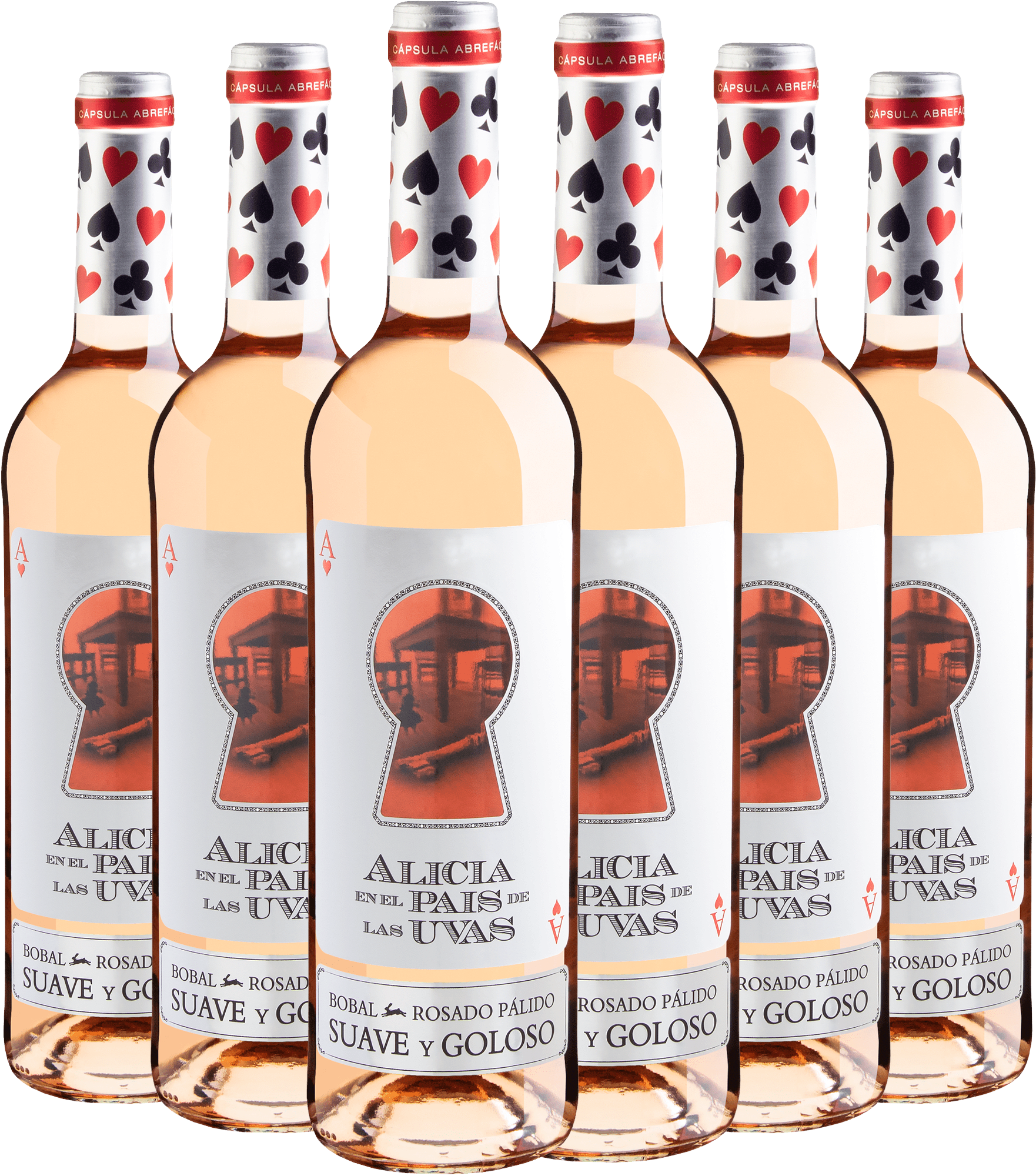 Kit 6 Alicia en el Pais de Las Uvas Bobal Rosado Pálido