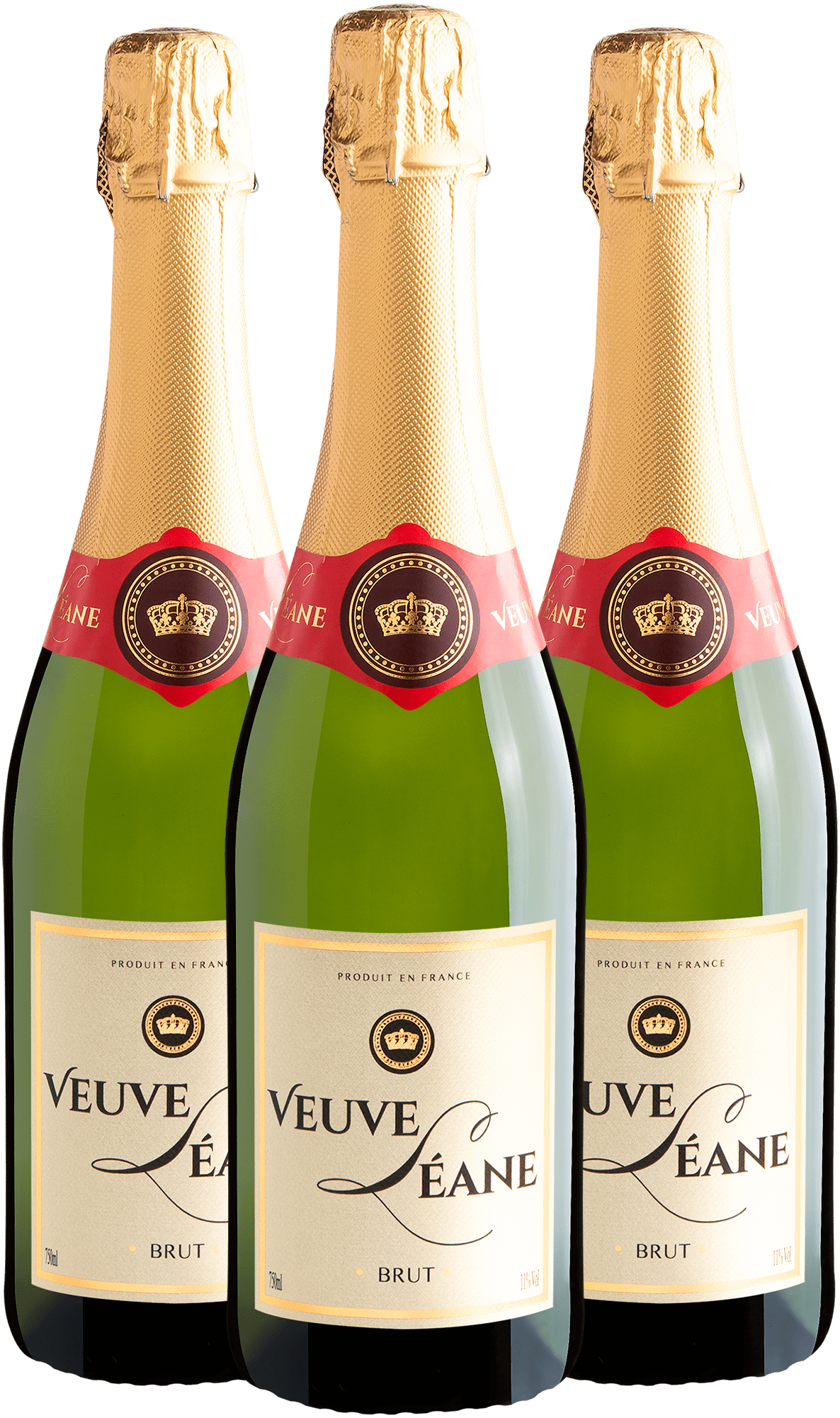 Kit 3 Veuve Léane Sparkling Brut por R$49,90 cada garrafa