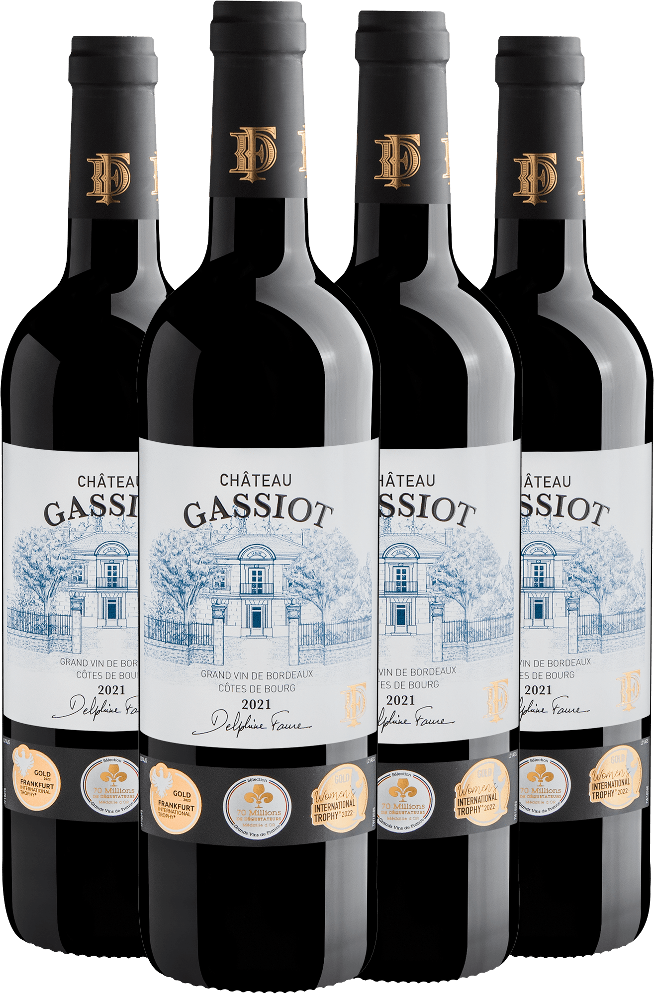 Kit 4 Château Gassiot Côtes de Bourg AOC 2021por R$84,90 cada garrafa