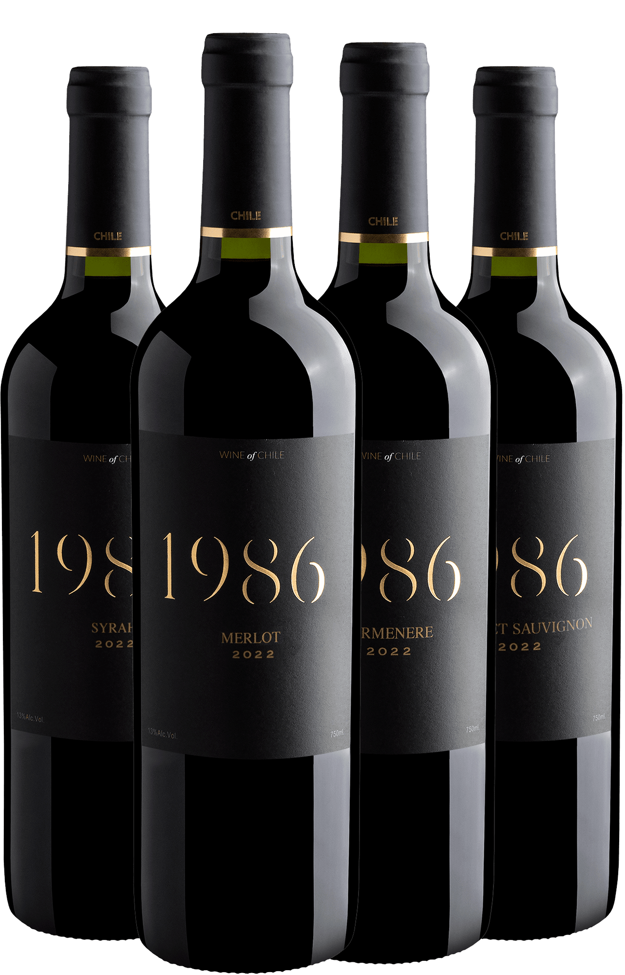 Kit 1986: 4 Vinhos por R$28,90 cada garrafa
