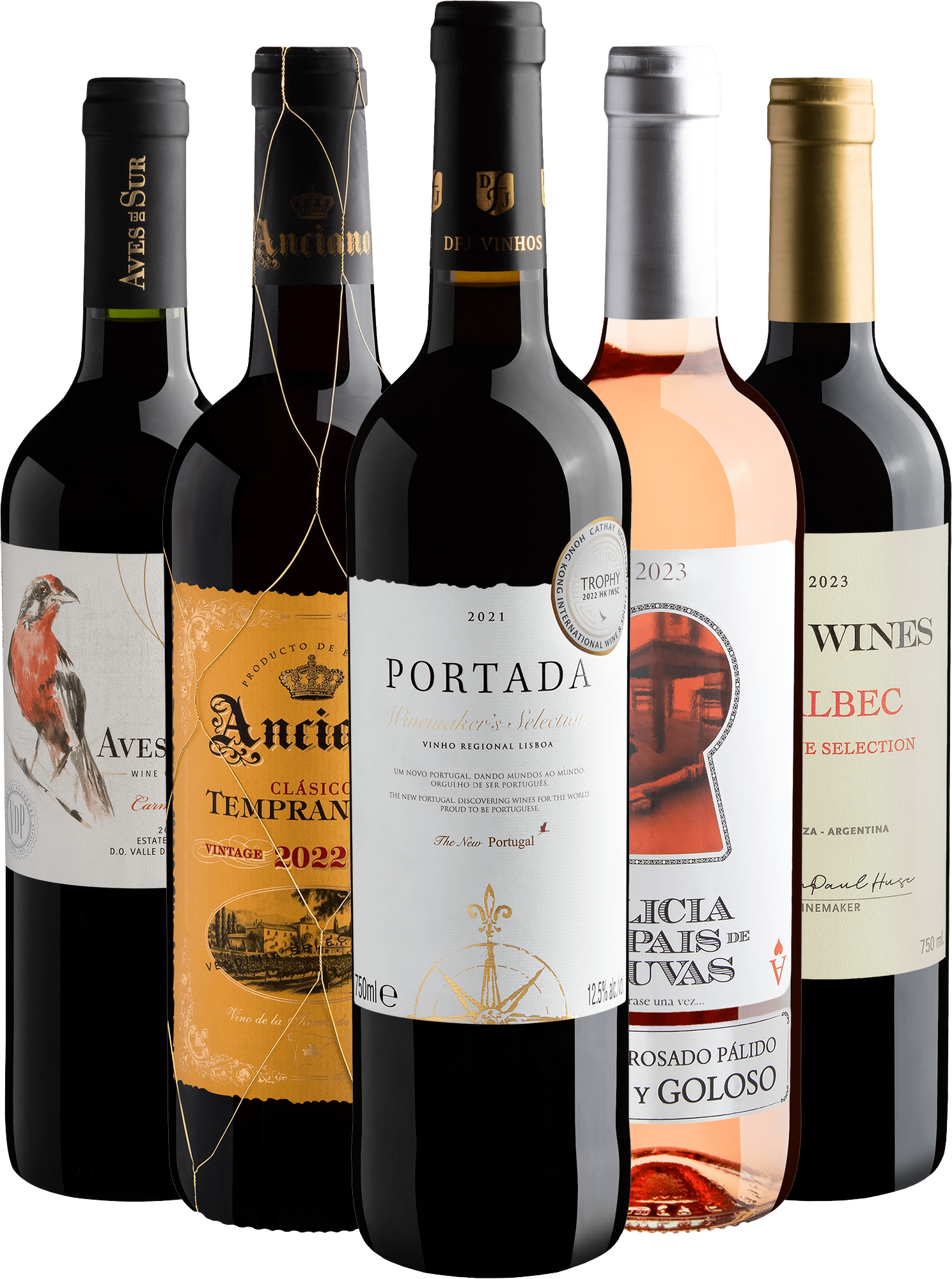 Kit 5 Vinhos Mais Vendidos + Frete Grátis*