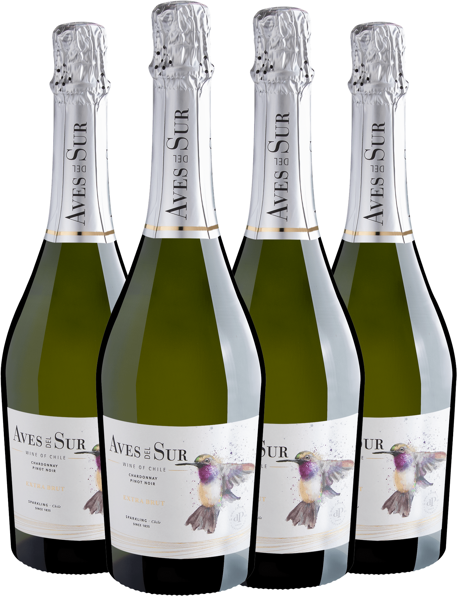 Kit 4 Aves del Sur Chardonnay-Pinot Noir Extra Brut