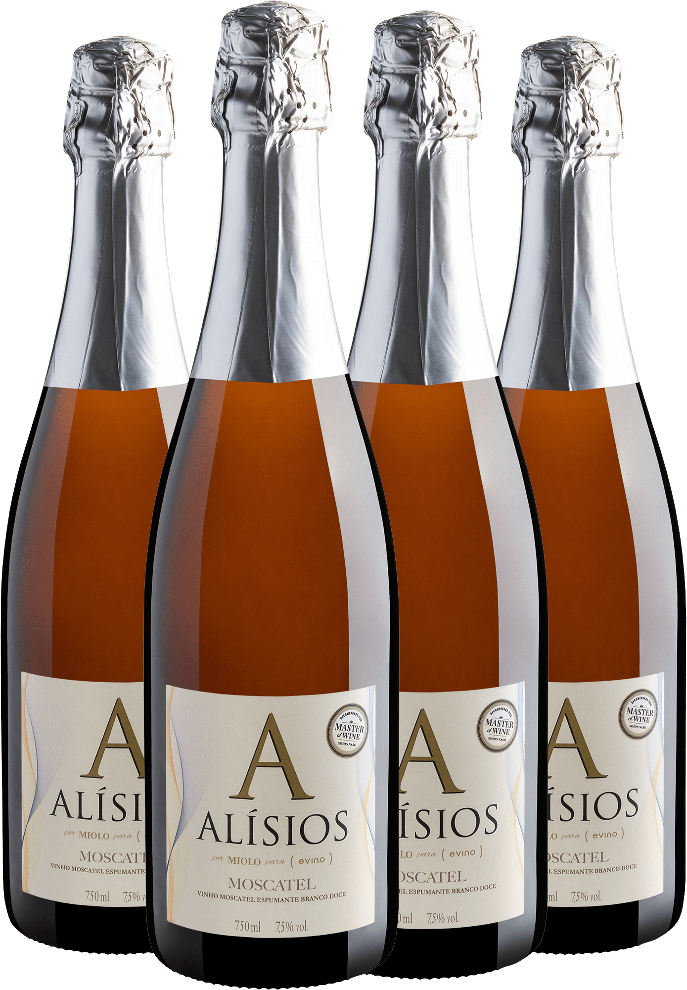 Kit 4 Alísios Moscatel por R$54,90 cada garrafa