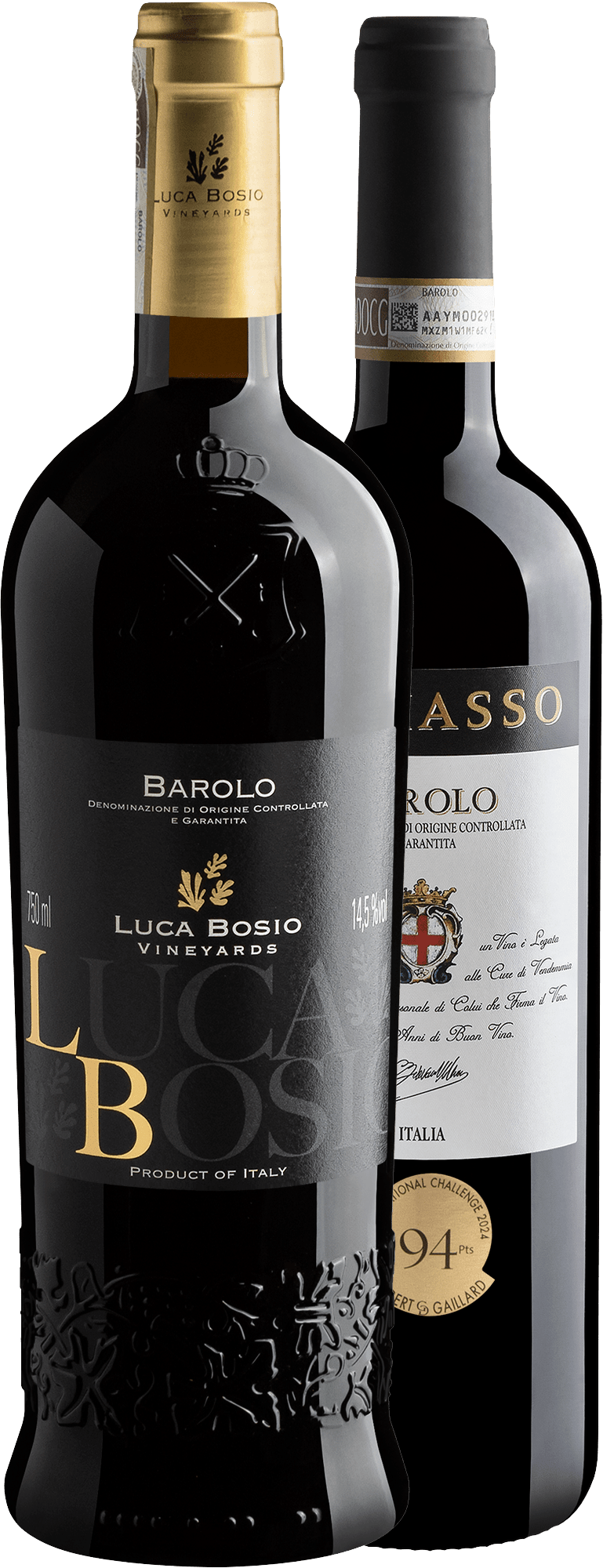 Kit 2 Barolos | 1 Luca Bosio + 1 Miliasso por R$195,92 cada garrafa com cupom