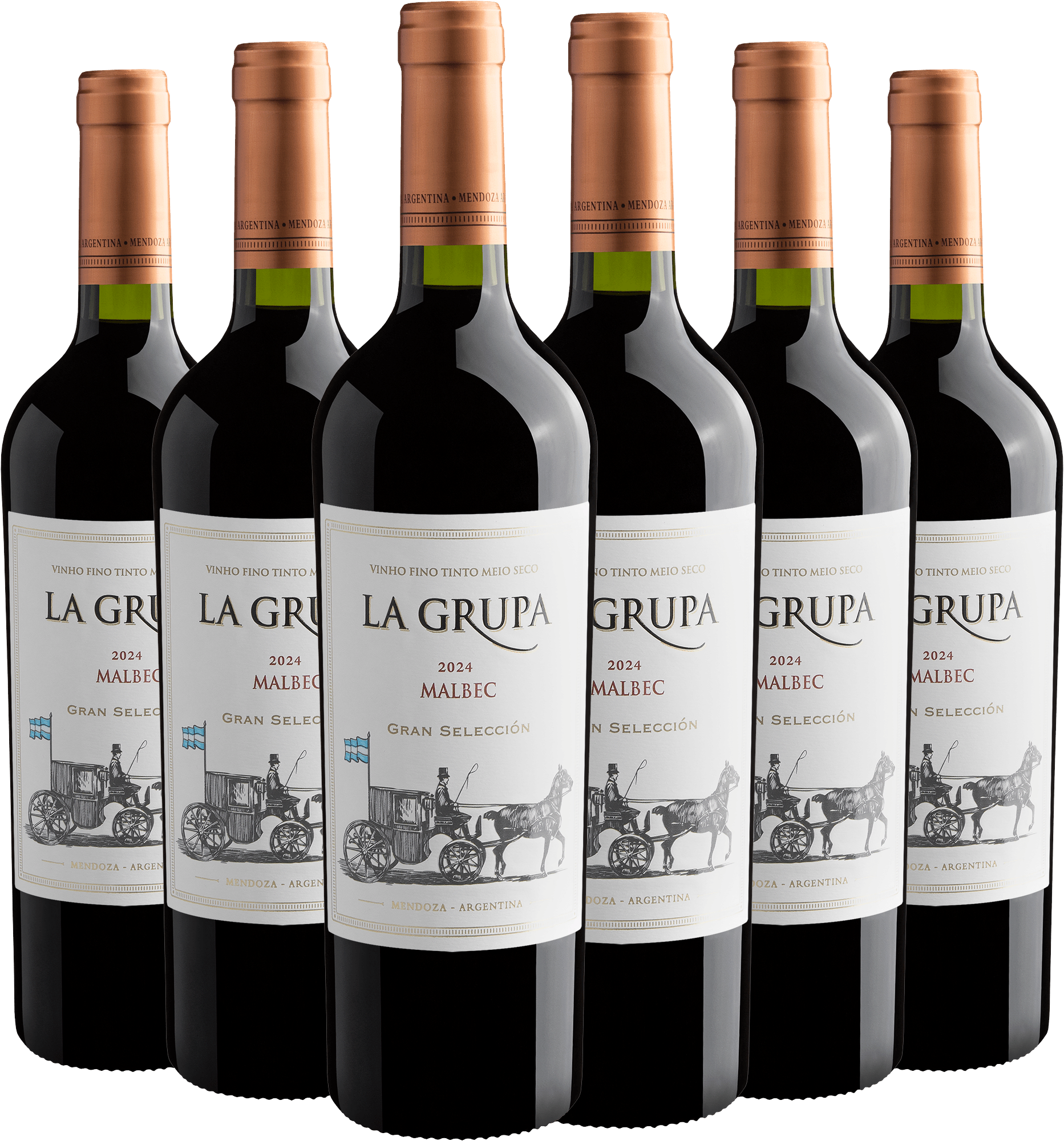 Kit 6 La Grupa Gran Selección Malbec por R$28,90 cada garrafa*