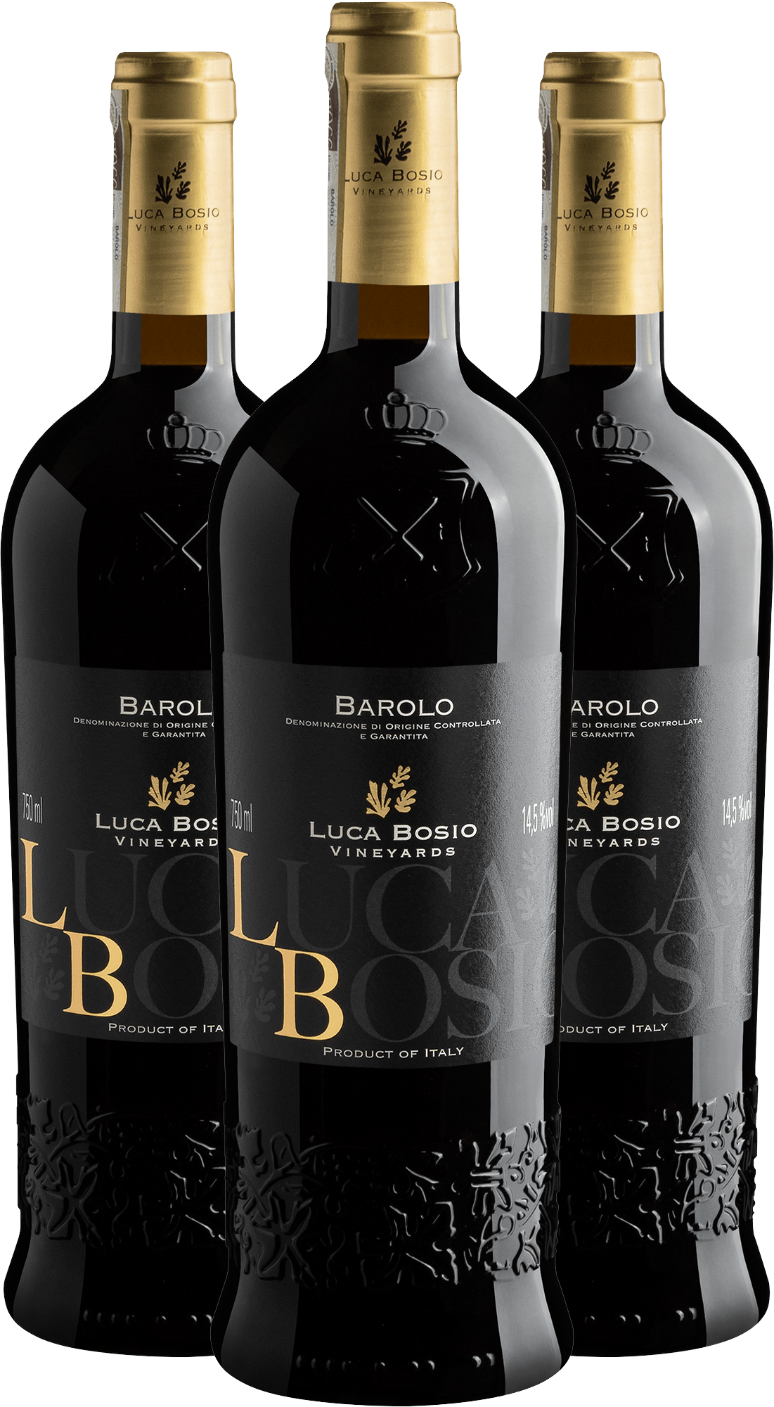 Kit 3 Luca Bosio Vineyards Barolo DOCG por R$199,92 cada garrafa com cupom