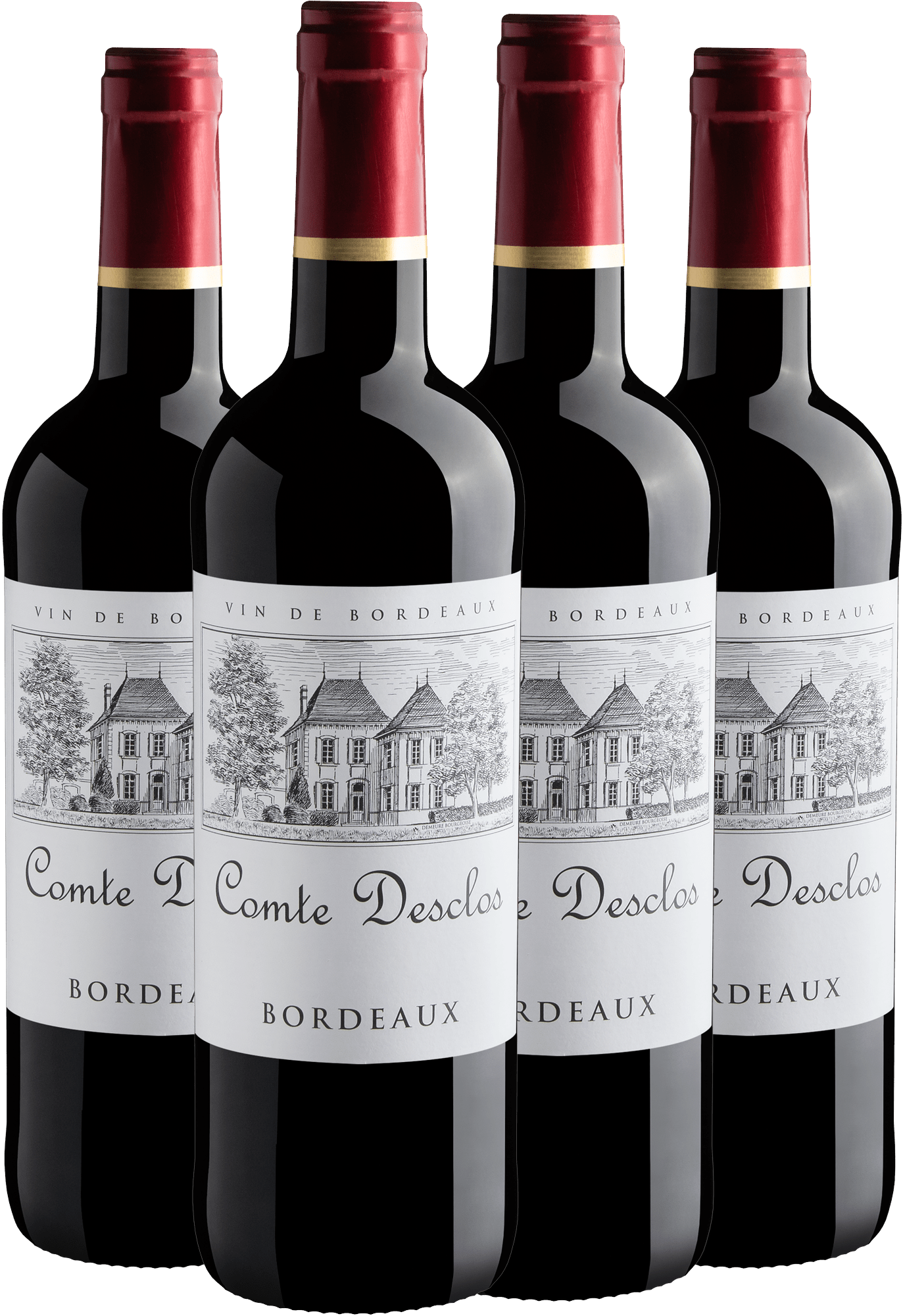 Kit 4 Comte Desclos Bordeaux AOP