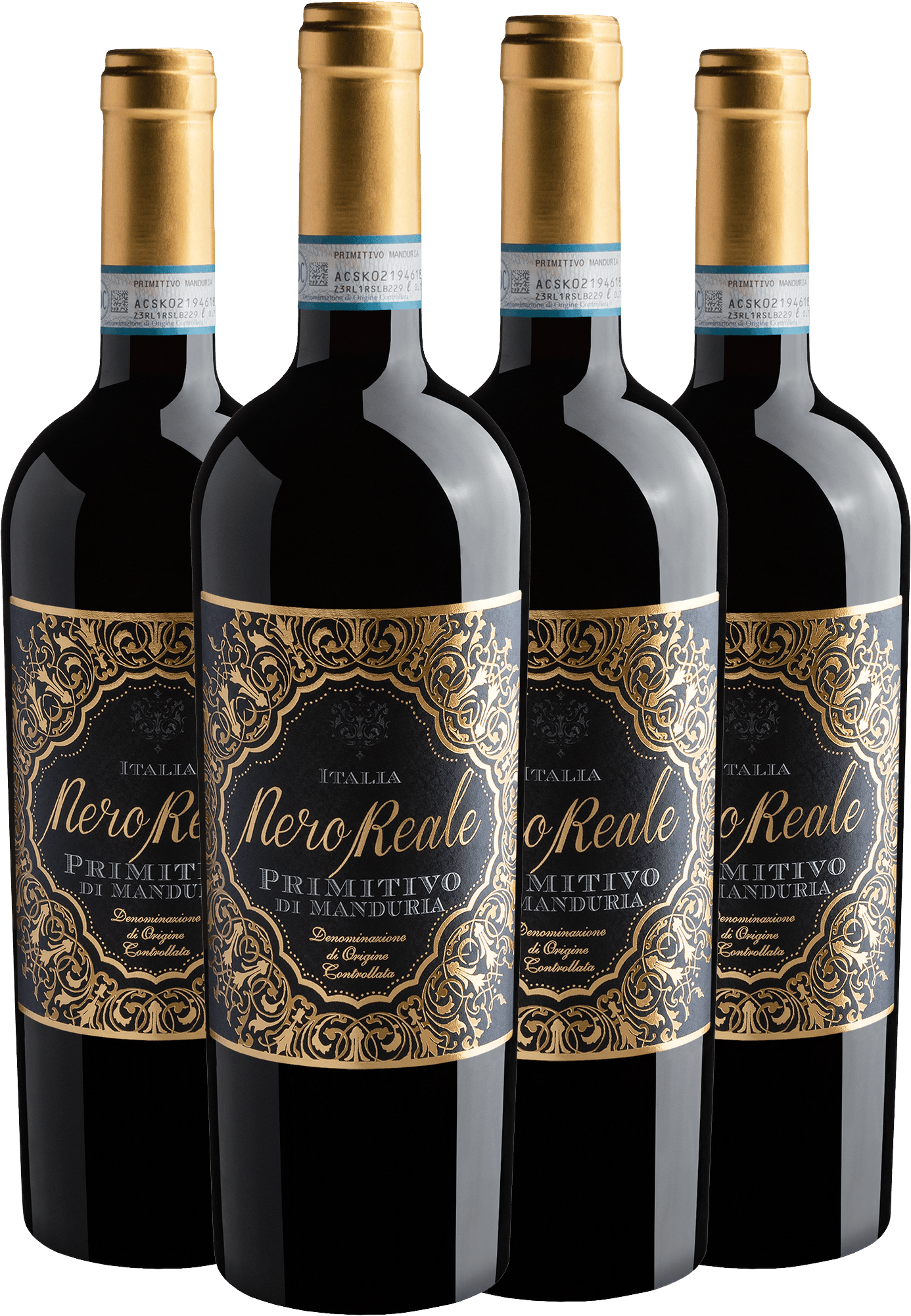 Kit 4 Nero Reale Primitivo di Manduria DOC