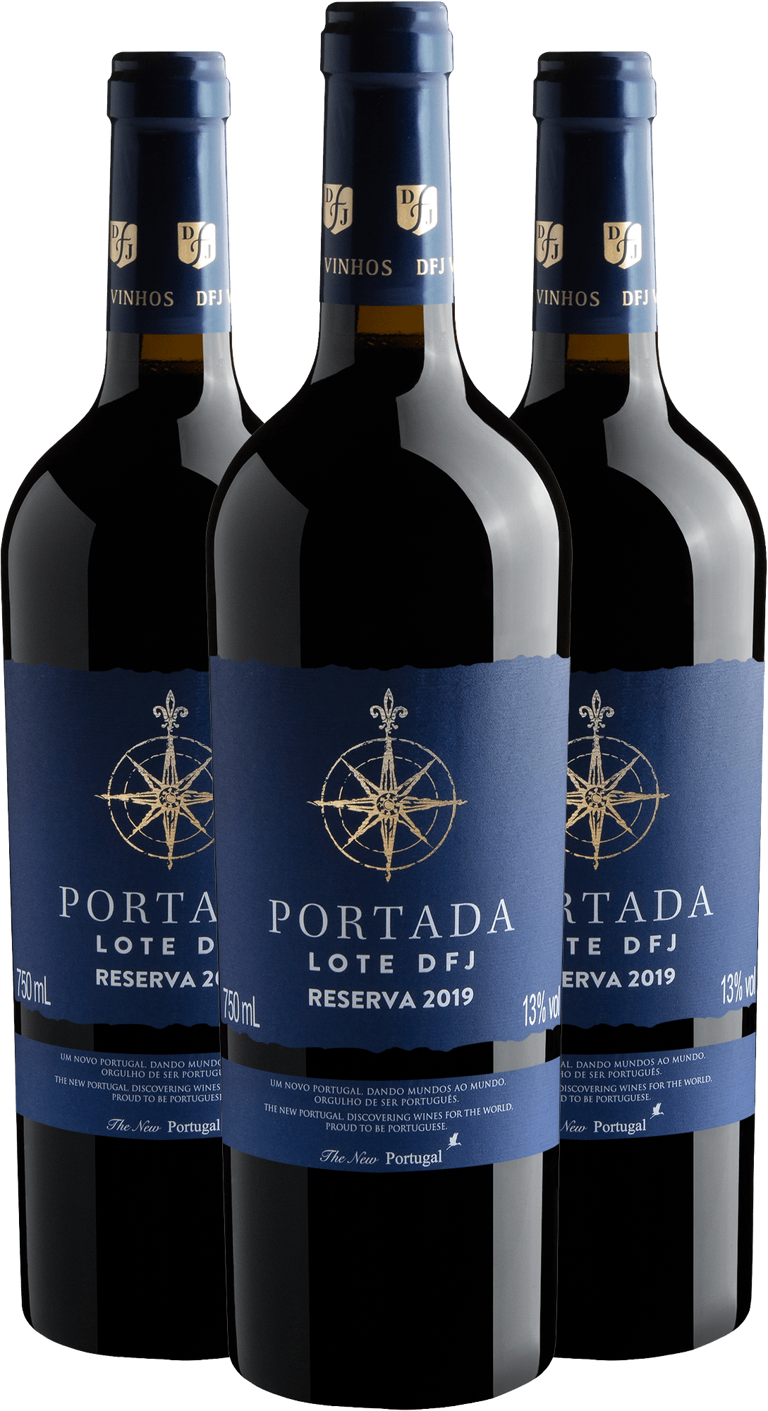 Kit 3 Portada Reserva Lote DFJ por R$69,90 cada garrafa